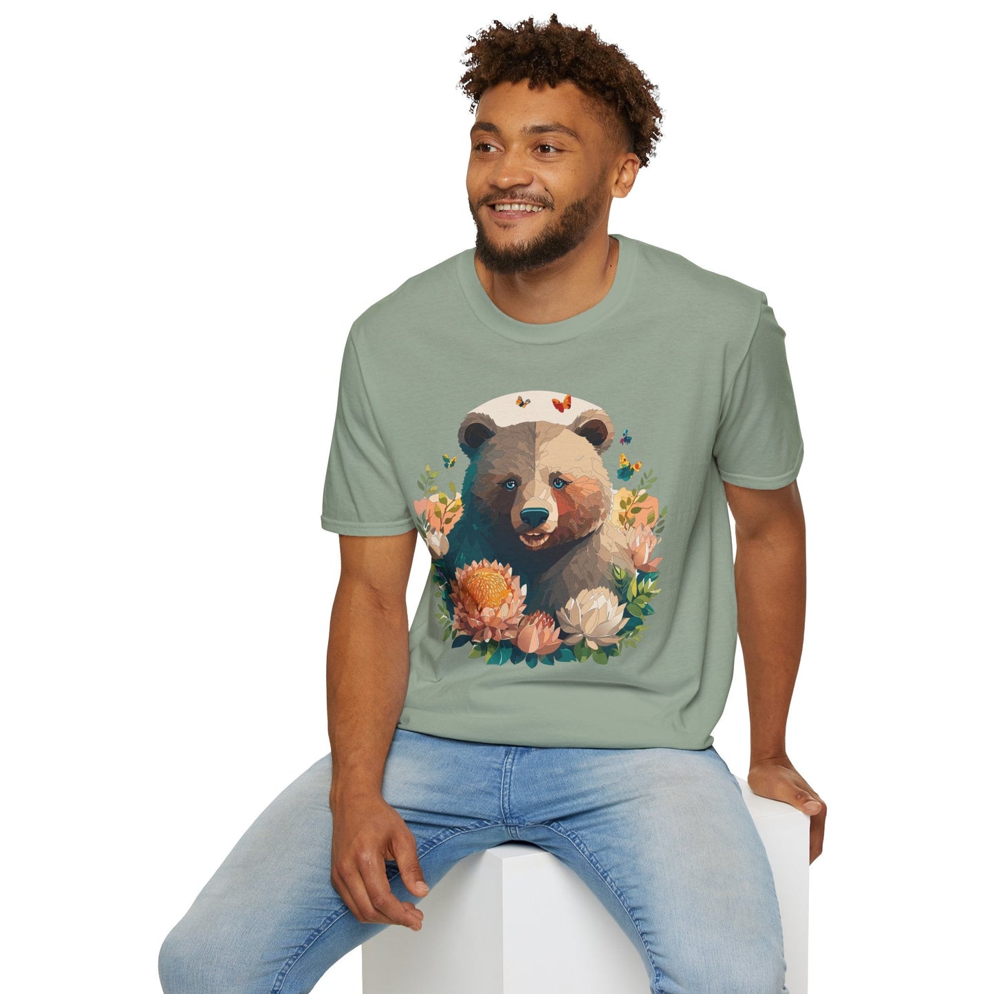Bear T Shirt Unisex Teddy Bear Shirt Softstyle 100 Percent Ring Spun Cotton Tee Essentials