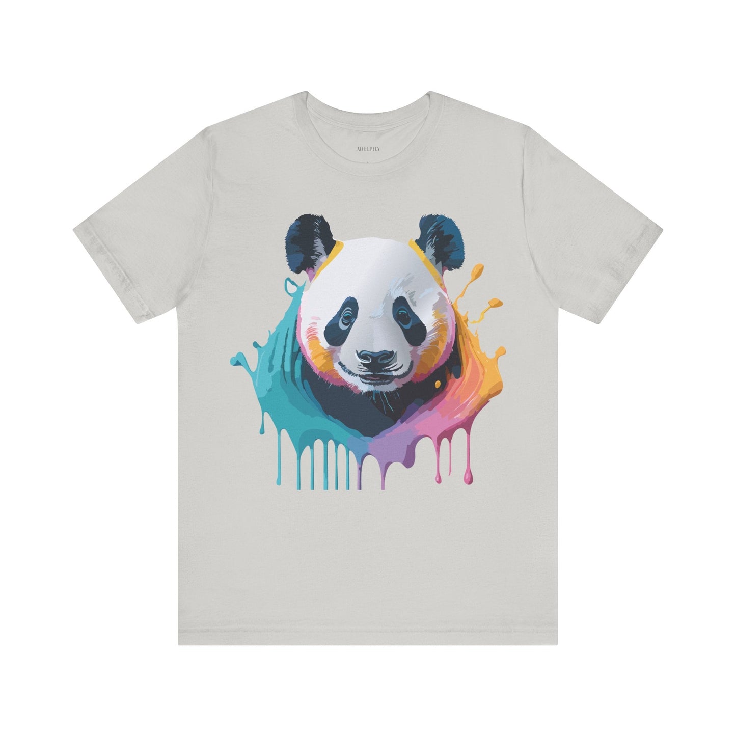 Panda Shirt Unisex Graphic Tee Vintage Inspired Art by Adelpha Premium Jersey Short Sleeve