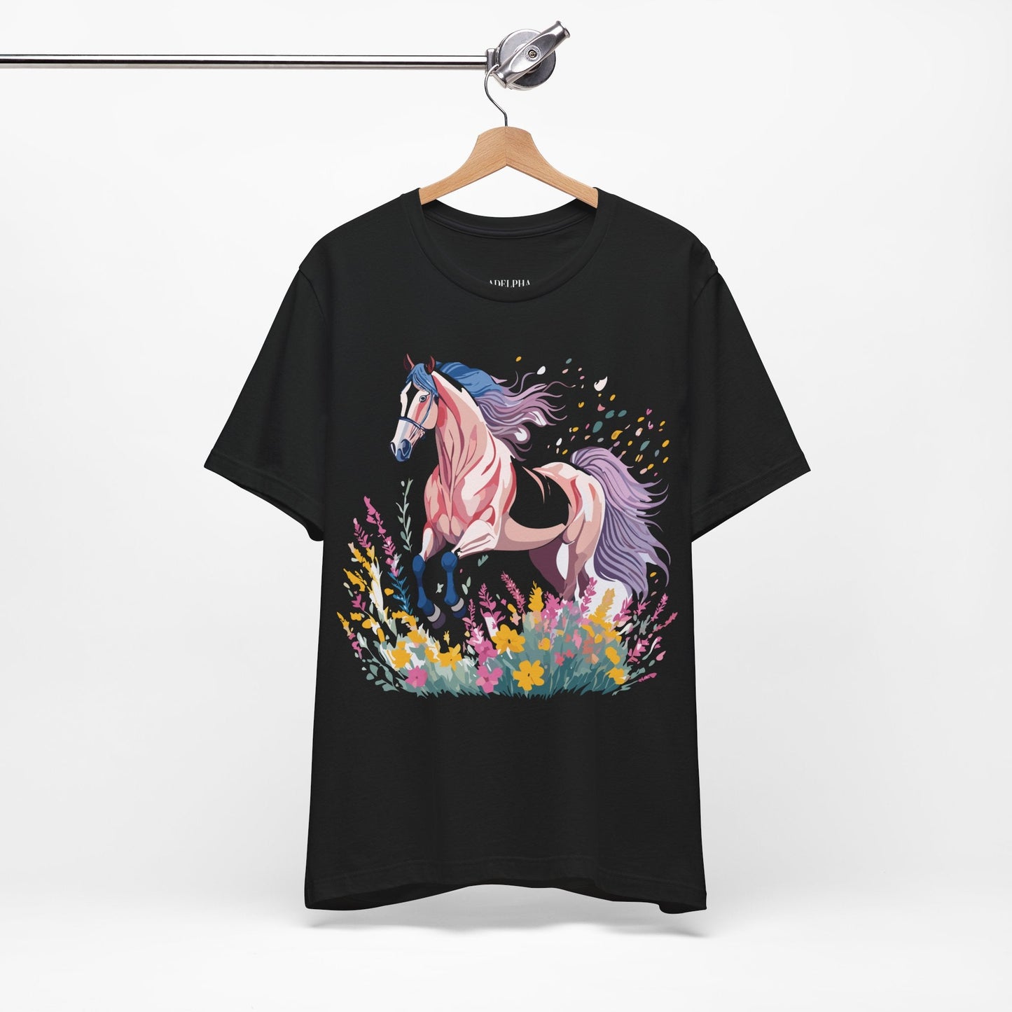 Horse Graphic Tee Unisex Short Sleeve Jersey Shirt Adelpha Vintage Inspired Art Collection