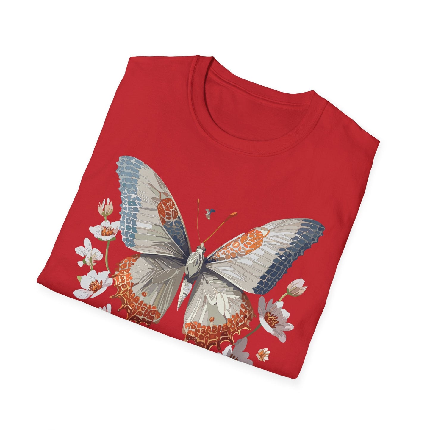 Butterfly Shirt Unisex Short Sleeve Cotton Tee Monarch Design For Men Women Comfort