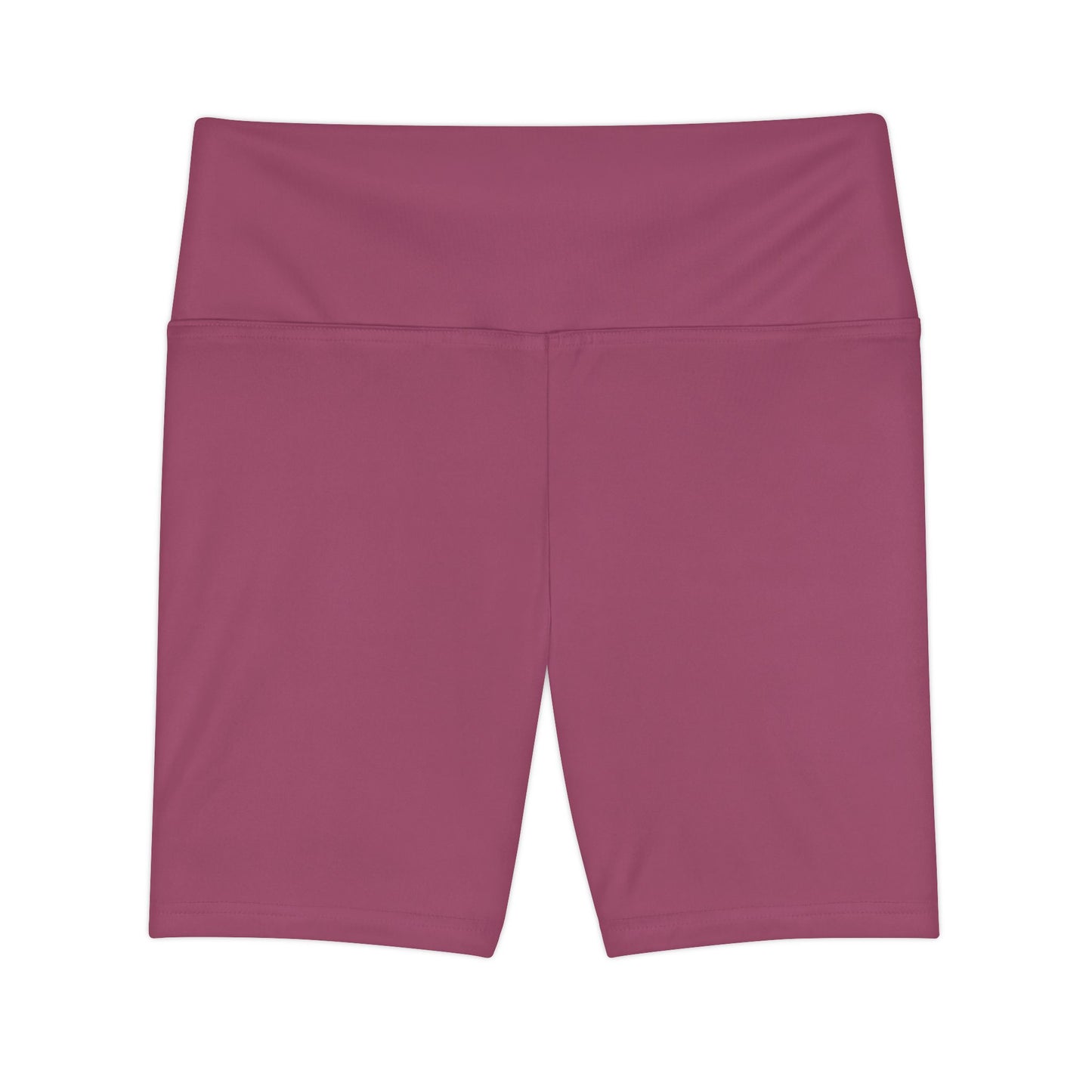 Rosewood Rose Women's Workout Shorts — Solid High-Waist Biker Shorts for Exercise & Everyday Wear