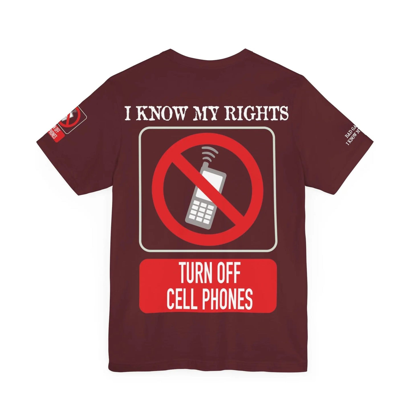 Red Stamp Tee Shirt 100 Percent Cotton From Bad Galaxy Eco Friendly Inks Made To Order In USA