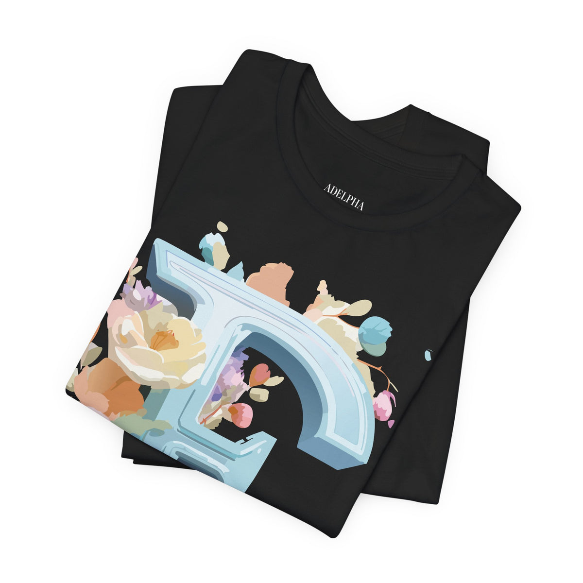 Letter E Graphic Unisex Cotton Bella+Canvas Tee with Art Letter Design