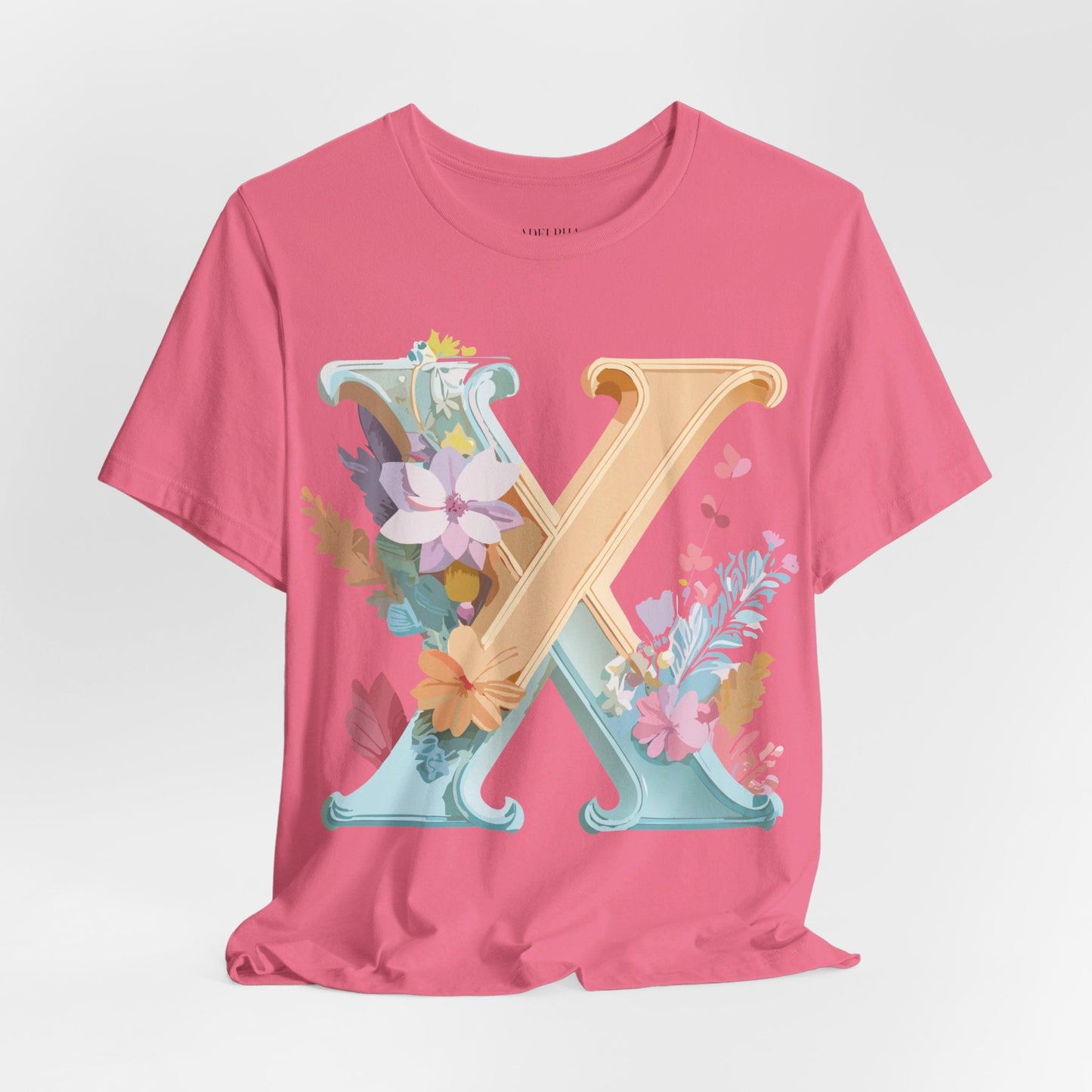Letter X Shirt Unisex Graphic Tee Adelpha Vintage Inspired Artwork Short Sleeve Edition