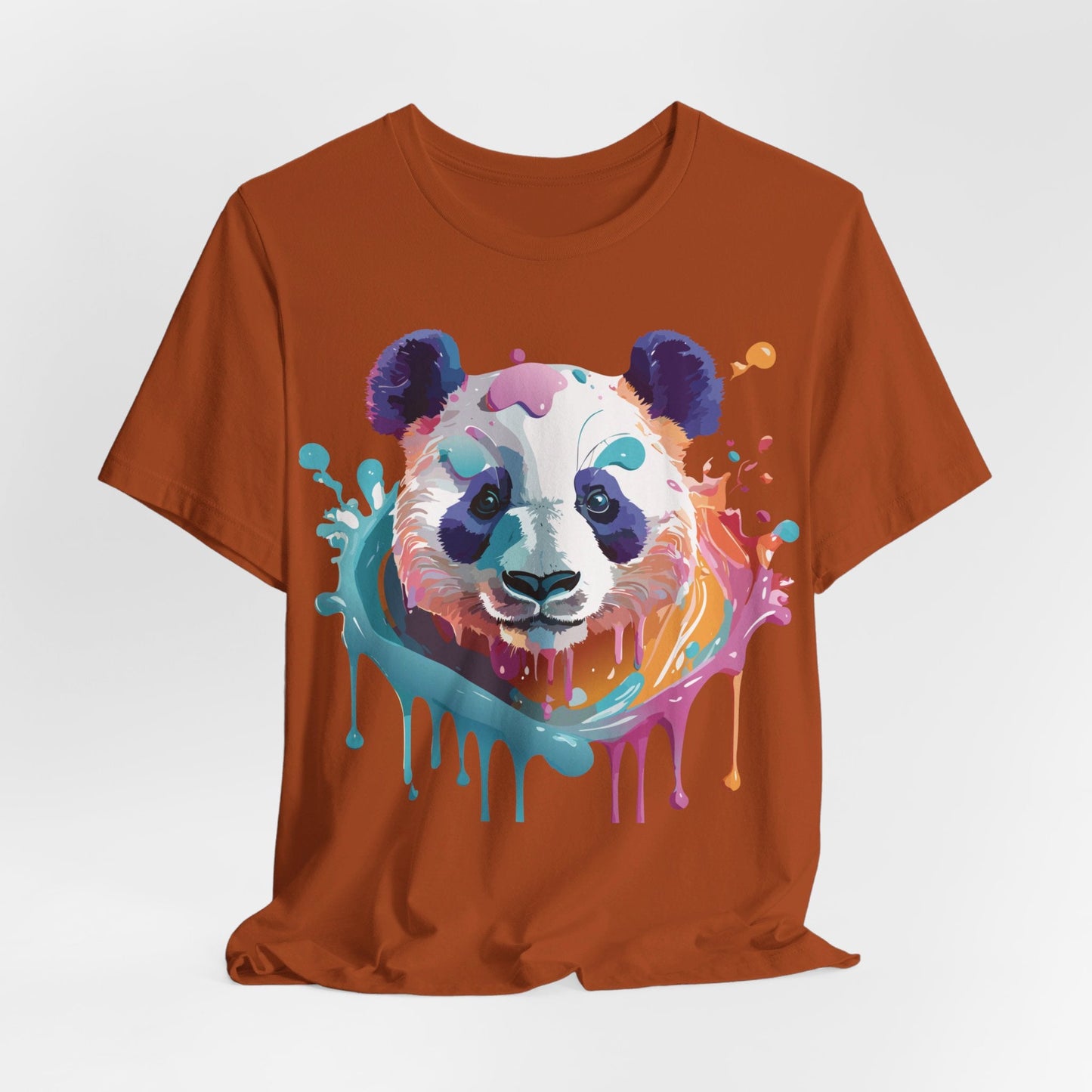 Panda Graphic Unisex 100 Cotton Vintage Art with Animal T-Shirt 12