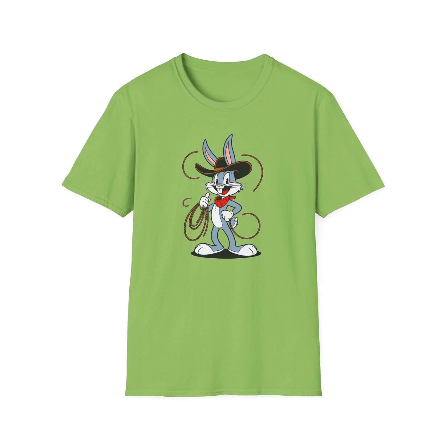 Bugs Bunny T Shirt Unisex Gildan Softstyle 64000 Cartoon Animation Tee With Art Design Artwork