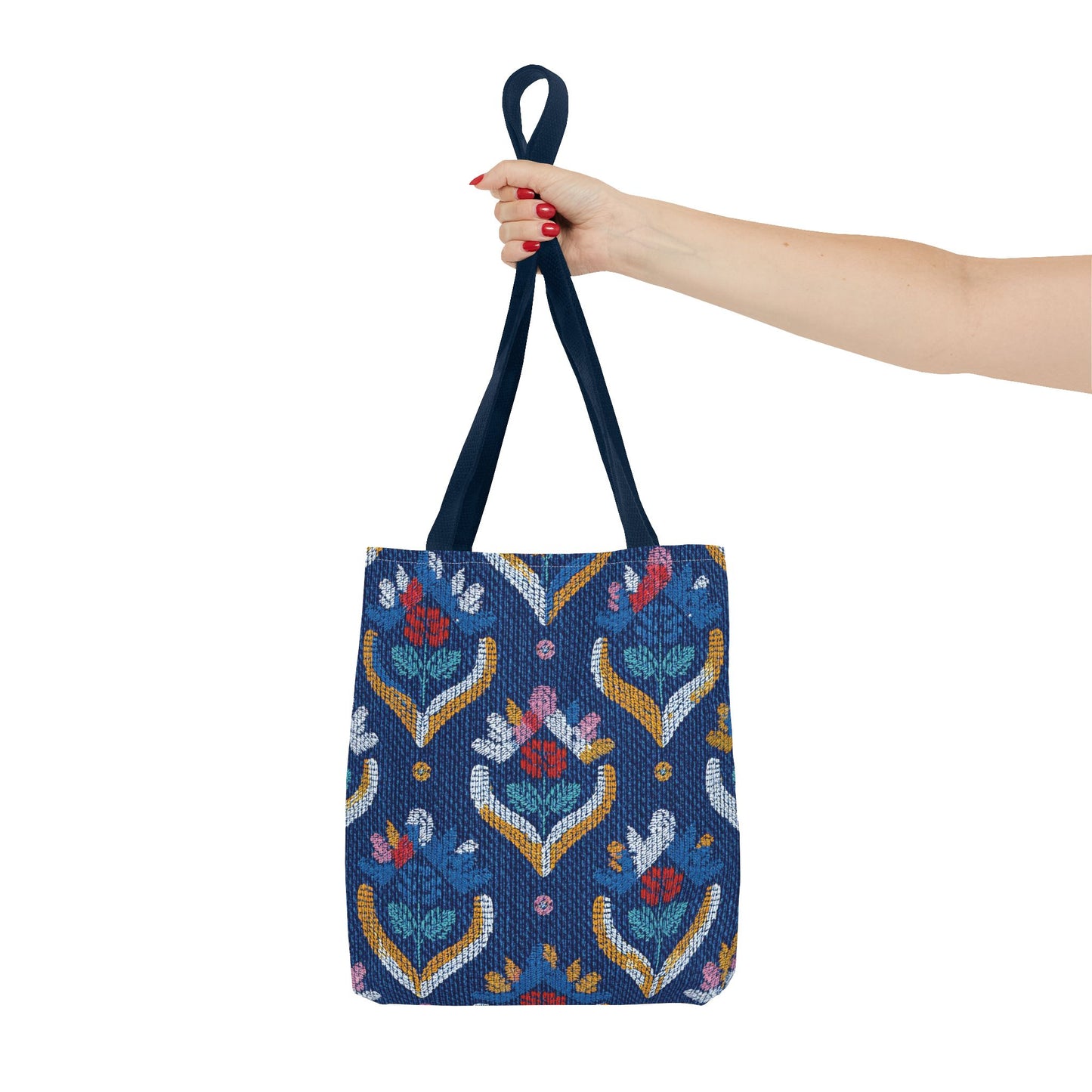 Denim Fabric Imitation Print Unisex Canvas Bag Poly Spun 3 Sizes Tote Bag 150