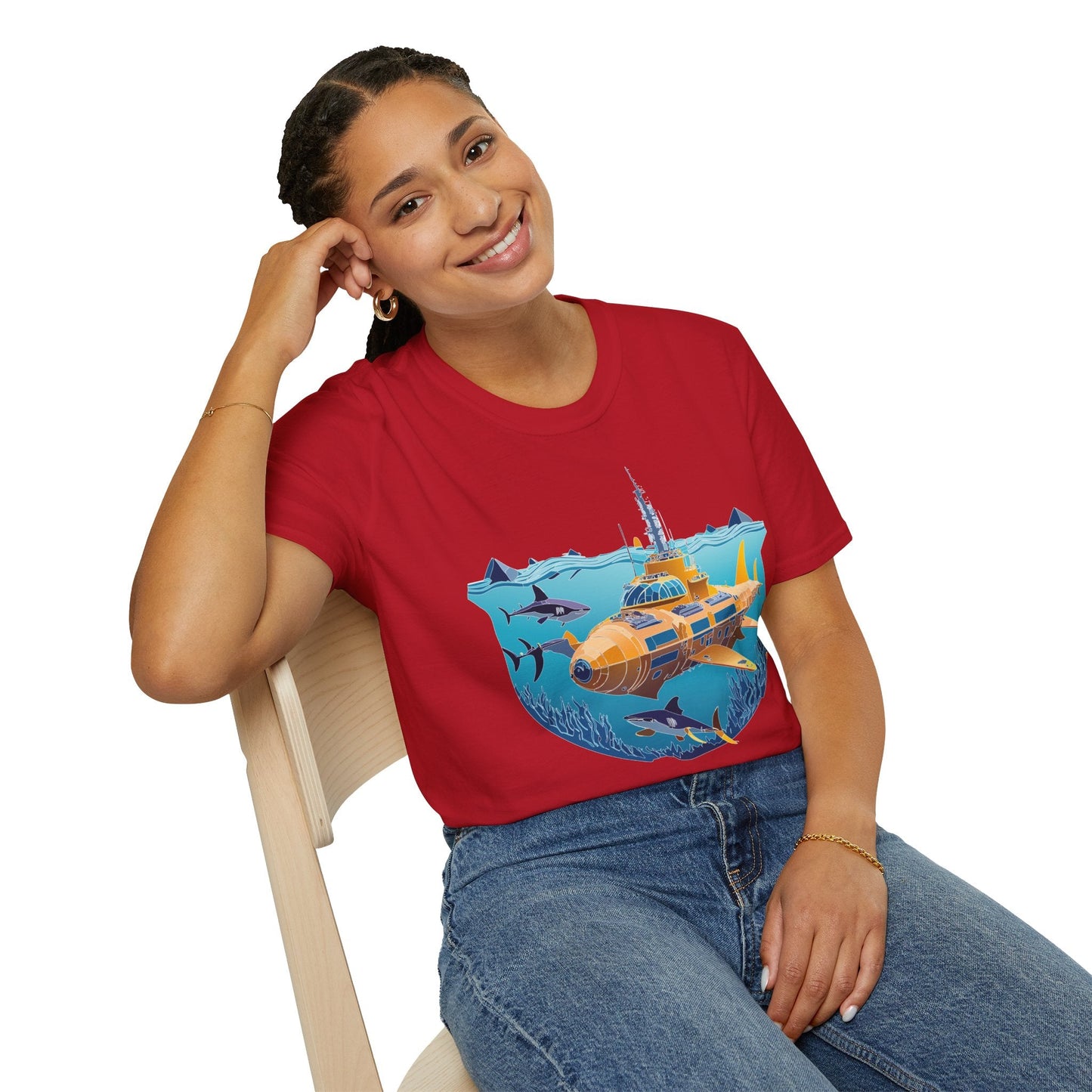 Ocean Graphic Unisex Softstyle Cotton Tee 13