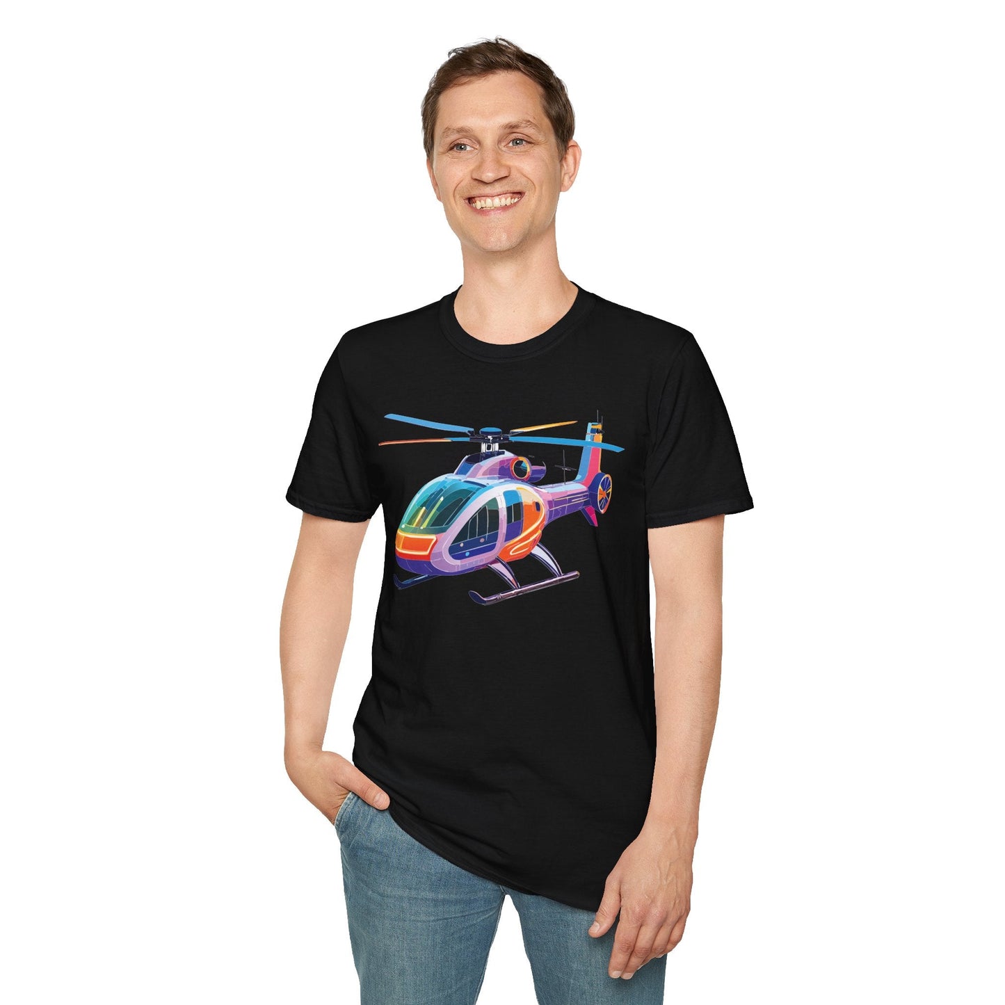 Chopper Helicopter Shirt Unisex T Shirt Softstyle 64000 100 Percent Ring Spun Cotton