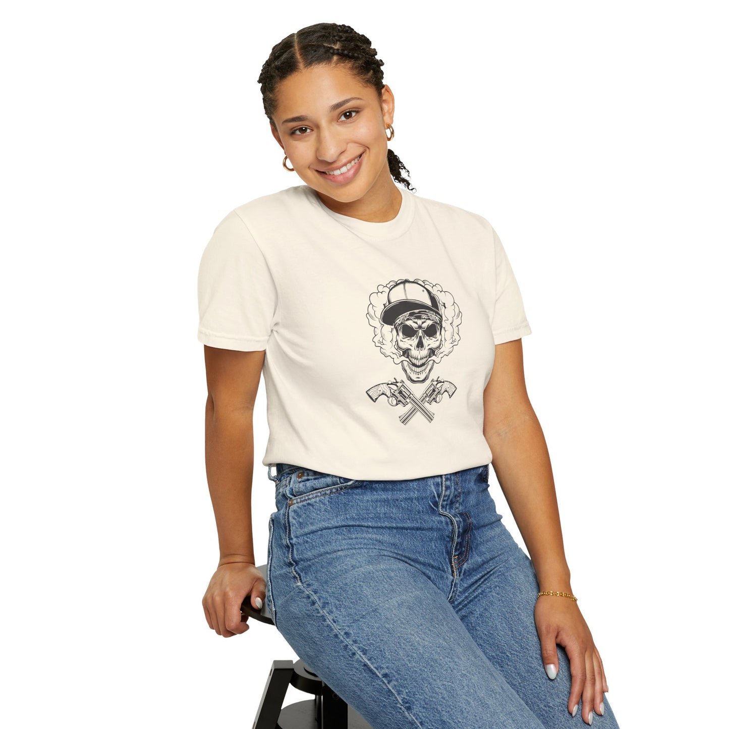 Unisex Cotton Tee Shirt with Skull