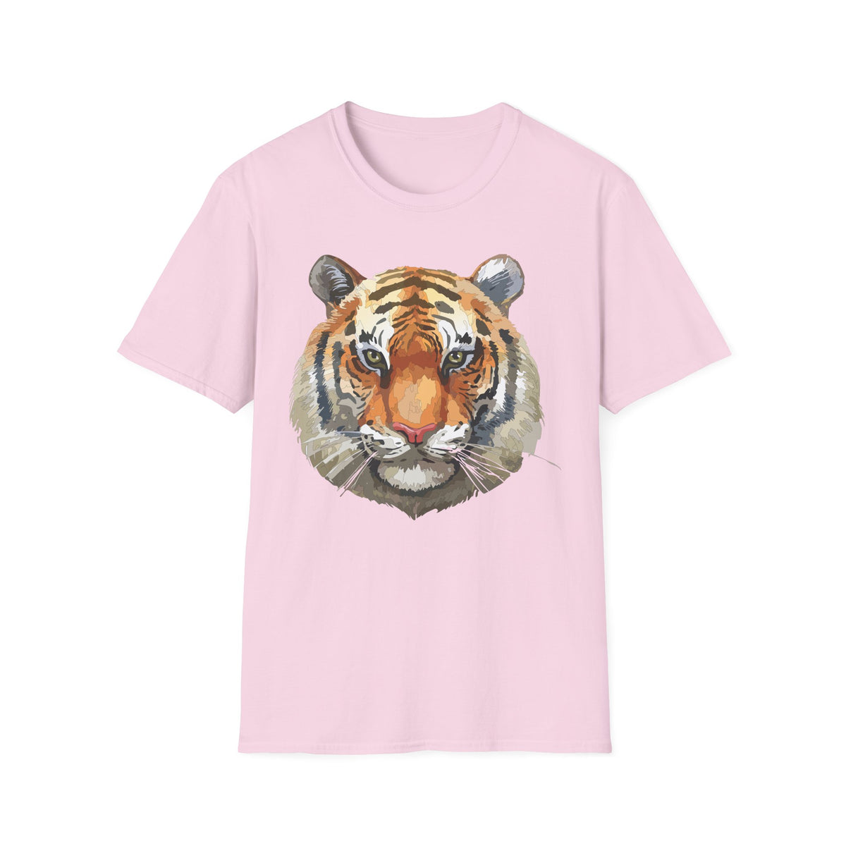 Watercolor Tiger Face T-Shirt | Wildlife Illustration, Animal Print
