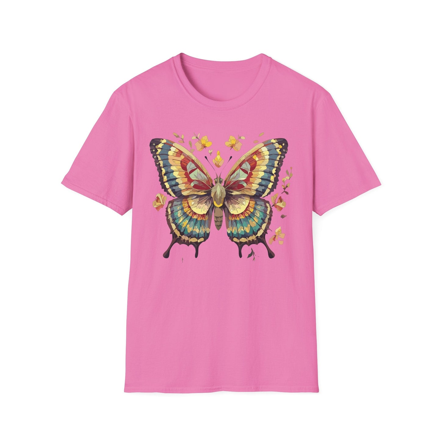 Butterfly Graphic T Shirt Unisex Gildan Softstyle 64000 Monarch Design Lightweight Everyday Wear