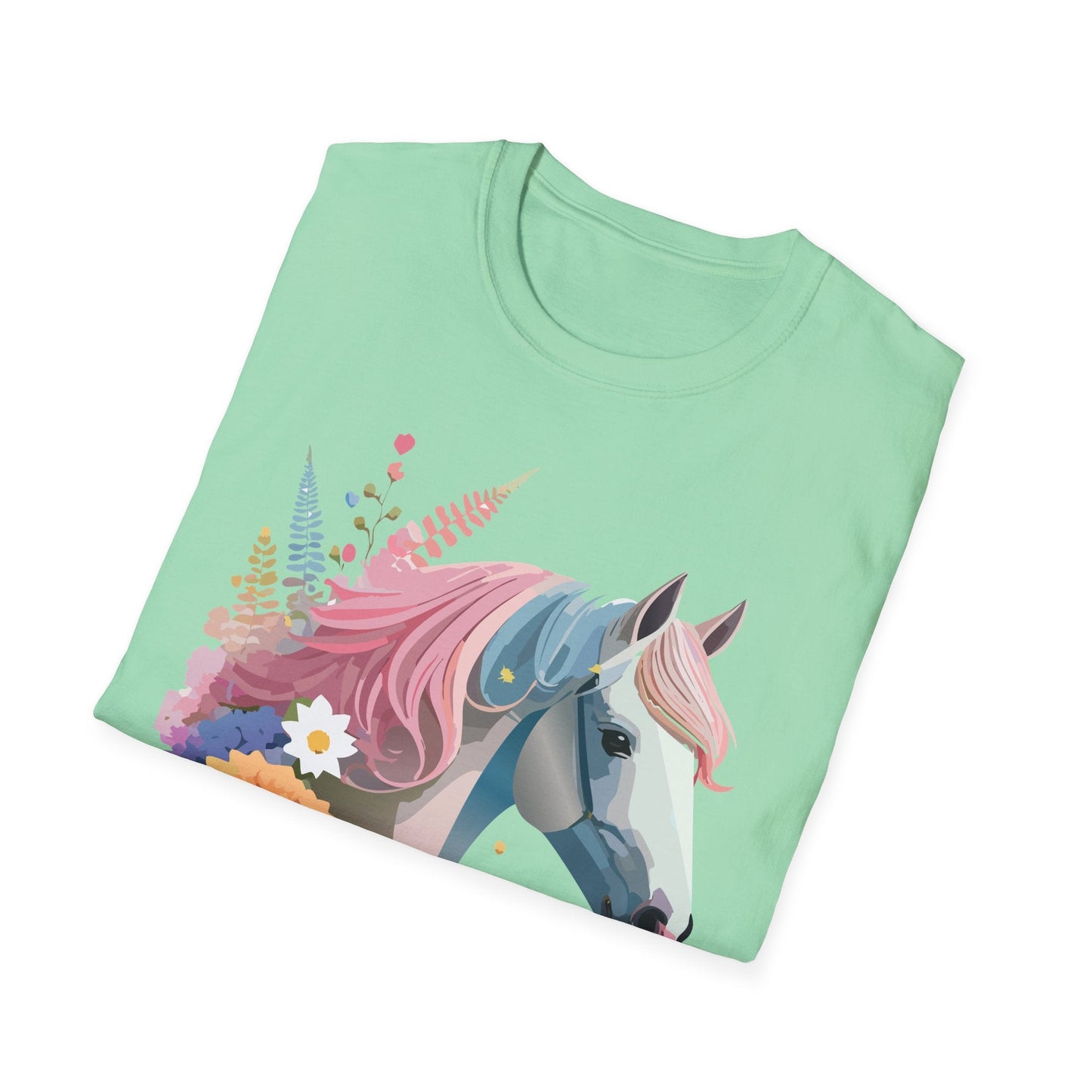 Horse Shirt Unisex Gildan Softstyle 64000 Cotton Tee With Animals