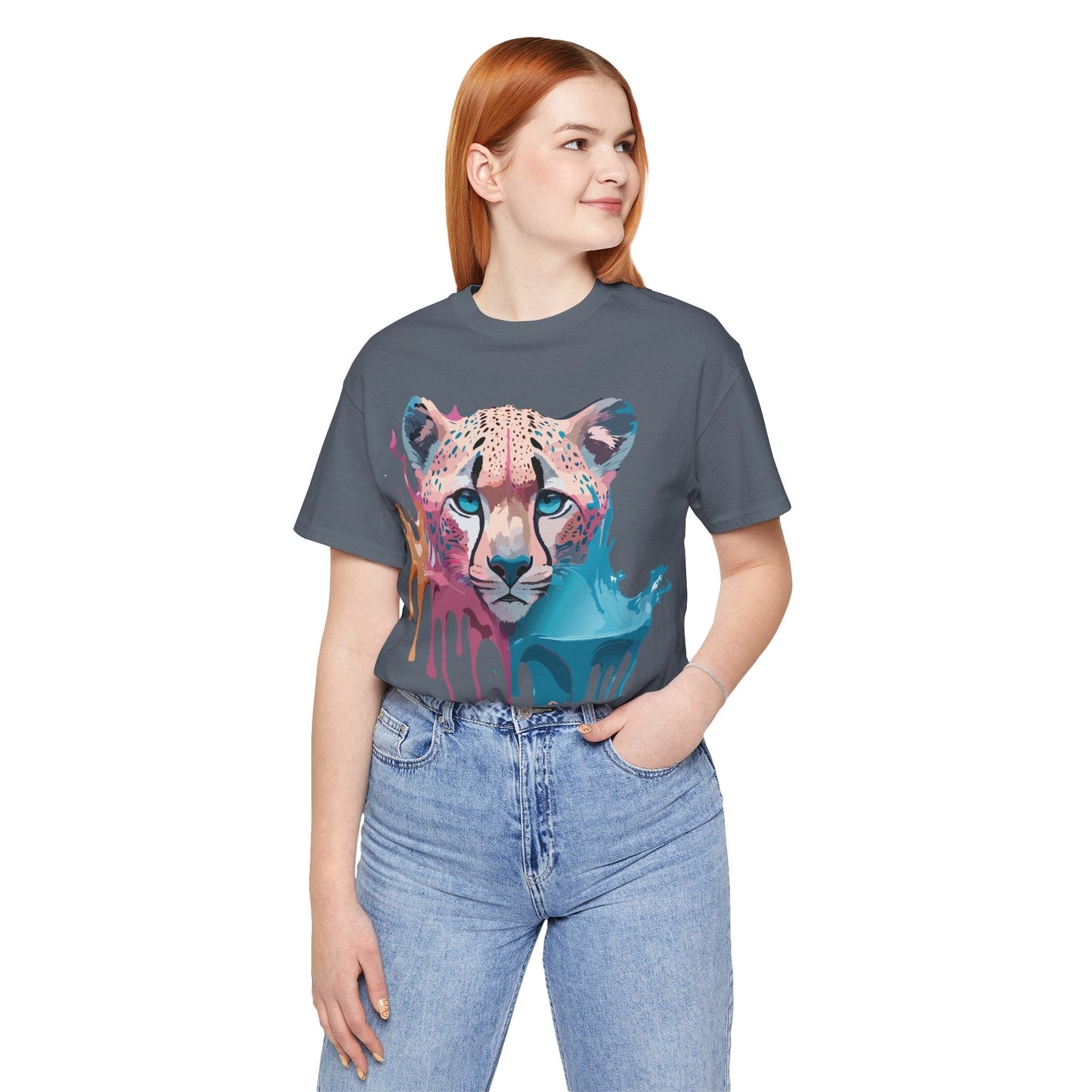 Cheetah Graphic Unisex 100 Cotton Artwork Tee 12