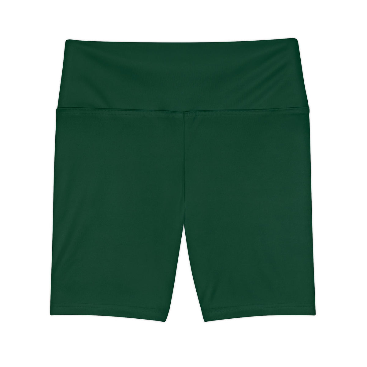 Deep Forest Green Women's Workout Bike Shorts – High-Waist Athletic Biker Shorts