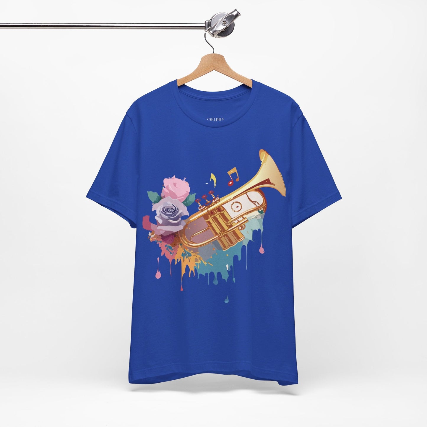 Music Graphic Unisex 100 Cotton Vintage Art with Musical Elements Tee 130