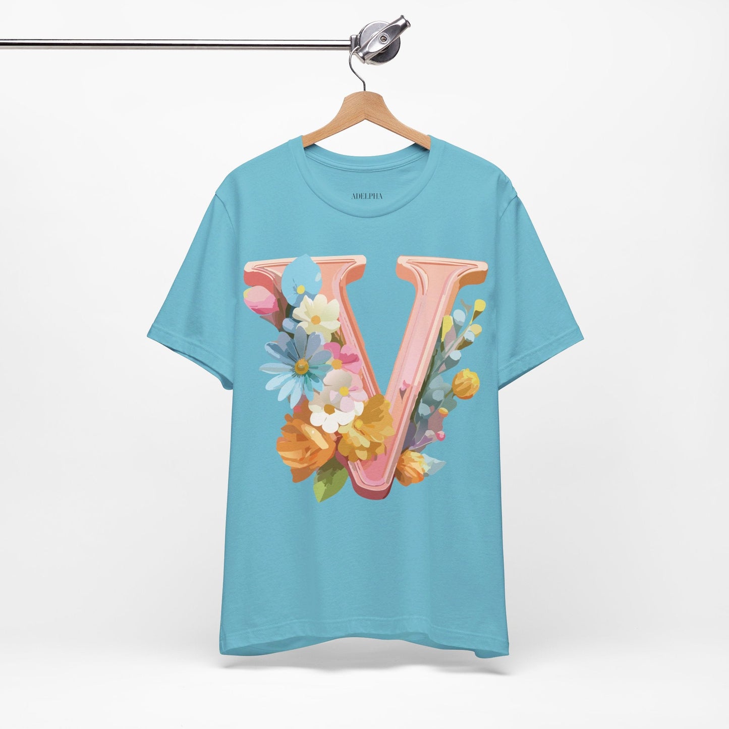 Letter V Shirt Unisex Graphic Tee With Vintage Inspired Artwork From Adelpha Official Edition