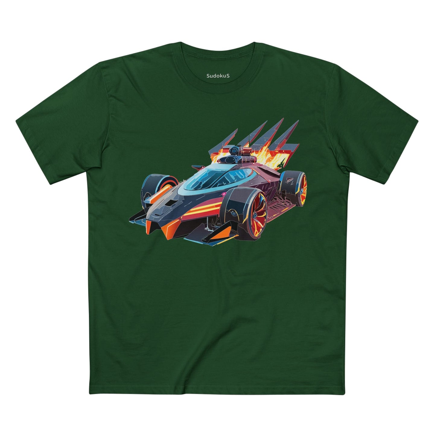 Car Graphic Unisex 100 Cotton Staple Tee 4