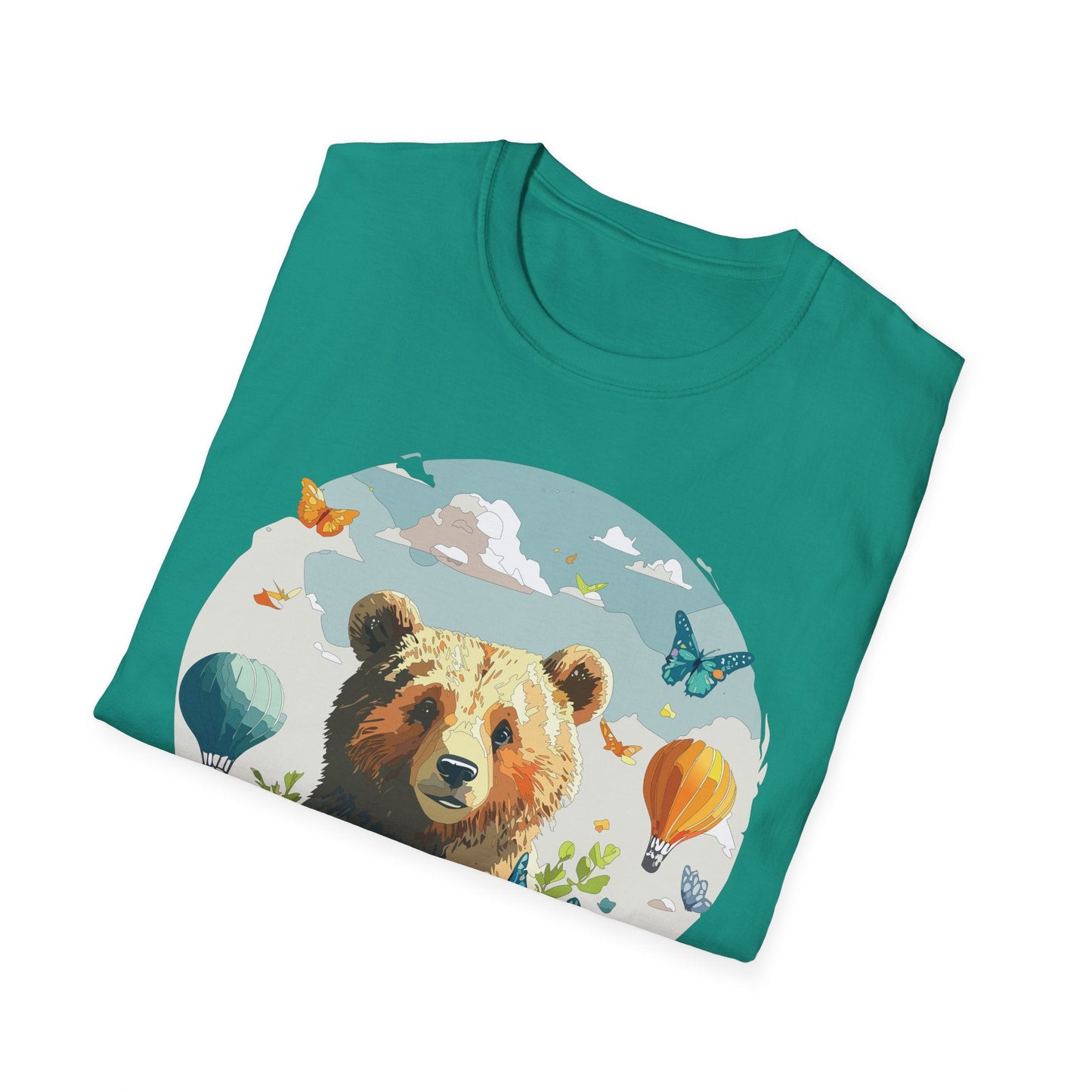 Bear T Shirt Unisex Teddy Bear Tee Softstyle 64000 Breathable Everyday Wear For All Ages