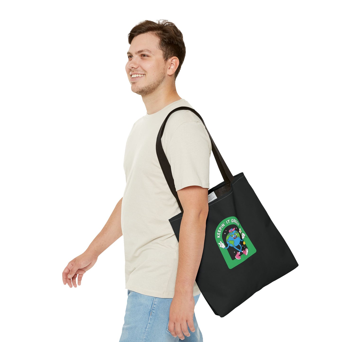 ECO BLACK COLOR CANVAS BAG HIGH-QUALITY 100% SPUN POLYESTER 3 SIZES BAG-E6