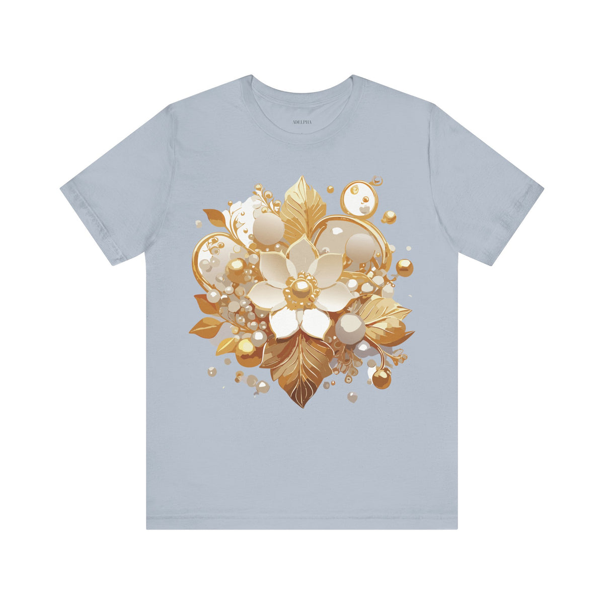 Jewelry Graphic Unisex Cotton Bella+Canvas Tee with Gemstones Art Design m22