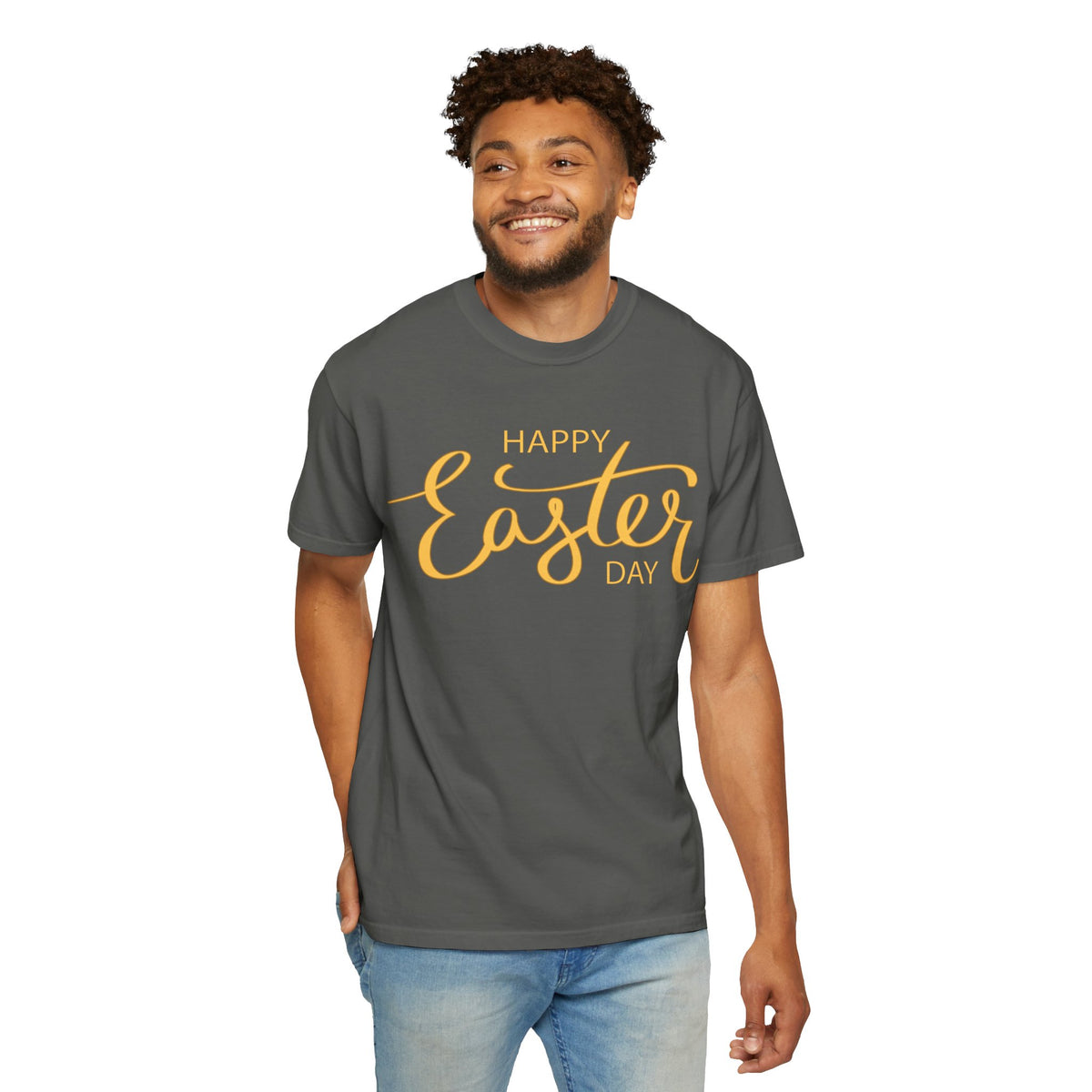 Happy Easter Day T-Shirt, Tee Shirt with Easter Signature, T Shirt with Easter Prints, Tee Shirt with Easter Design