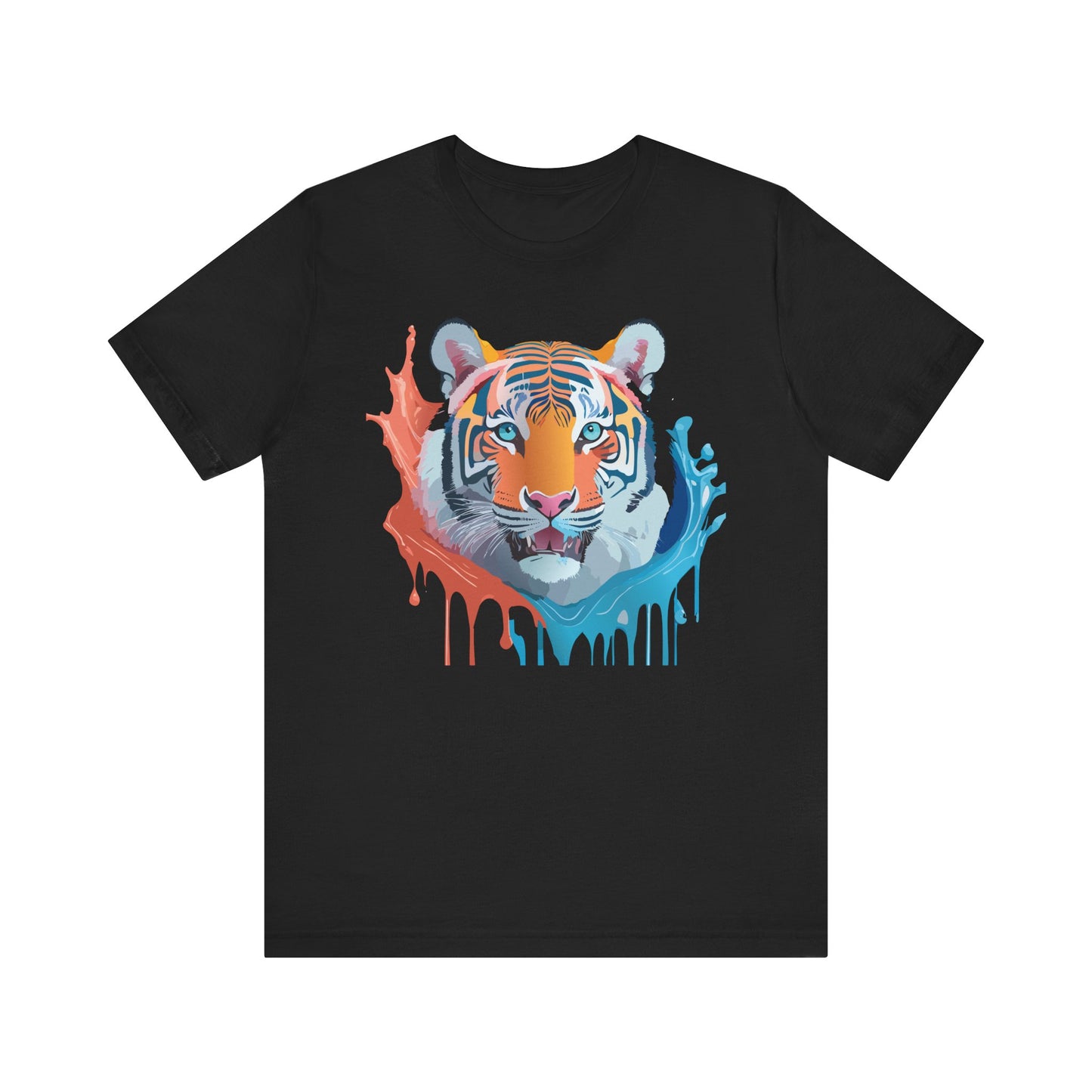 Unisex Tiger Tee, Animal Shirt, Tee Shirt with Tiger, Art T-Shirt, Animal Tees, Big Cat Shirt, Art Design T-Shirt 5