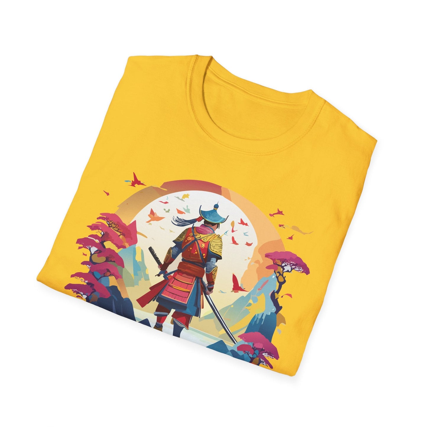 Samurai Shirt Unisex Tee Made With 100 Percent Ring Spun Cotton Soft Durable Comfort Gildan 64000