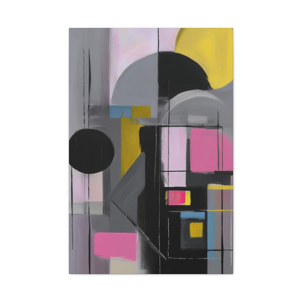 Abstract Geometric Painting Print Canvas 20x24,20x30,24x30 24x32,24x36,30x40 32x48,36x48,40x60 Pine-Wood Inner Frame ABS-37