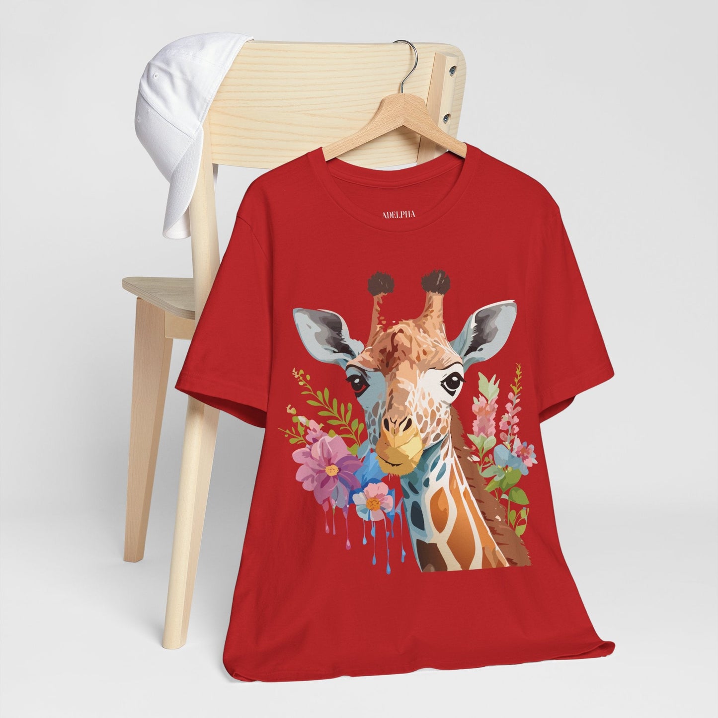 Giraffe Graphic Unisex 100 Cotton Vintage Animal Art T-Shirt 3