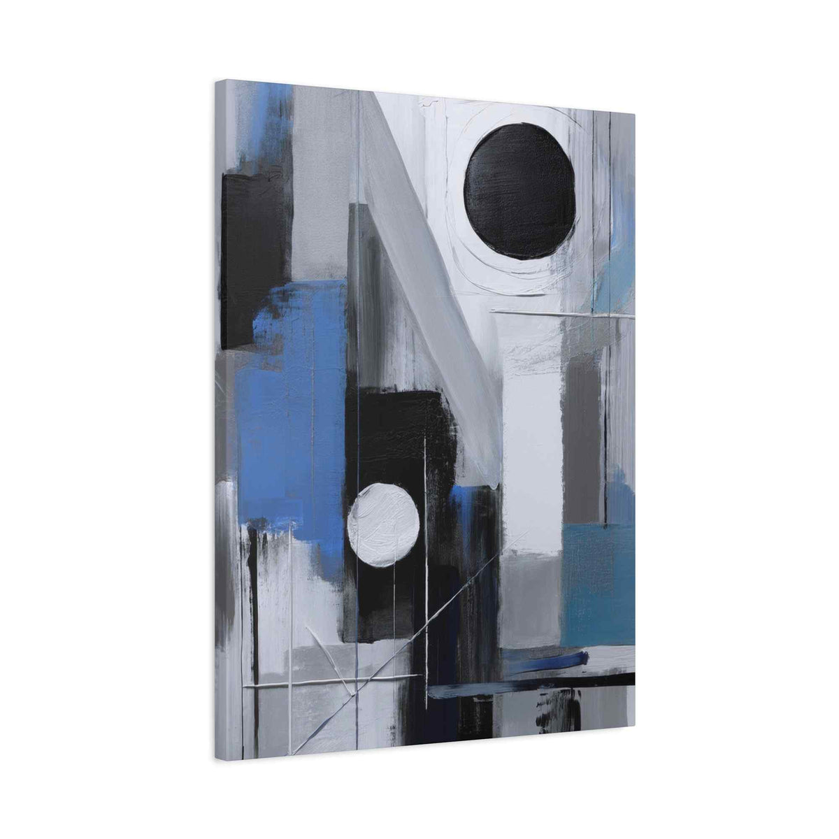 Blue Abstract Painting Print Canvas 20x24,20x30,24x30, 24x32,24x36,30x40, 32x48,36x48,40x60 Pine-Wood Inner Frame ABS-27