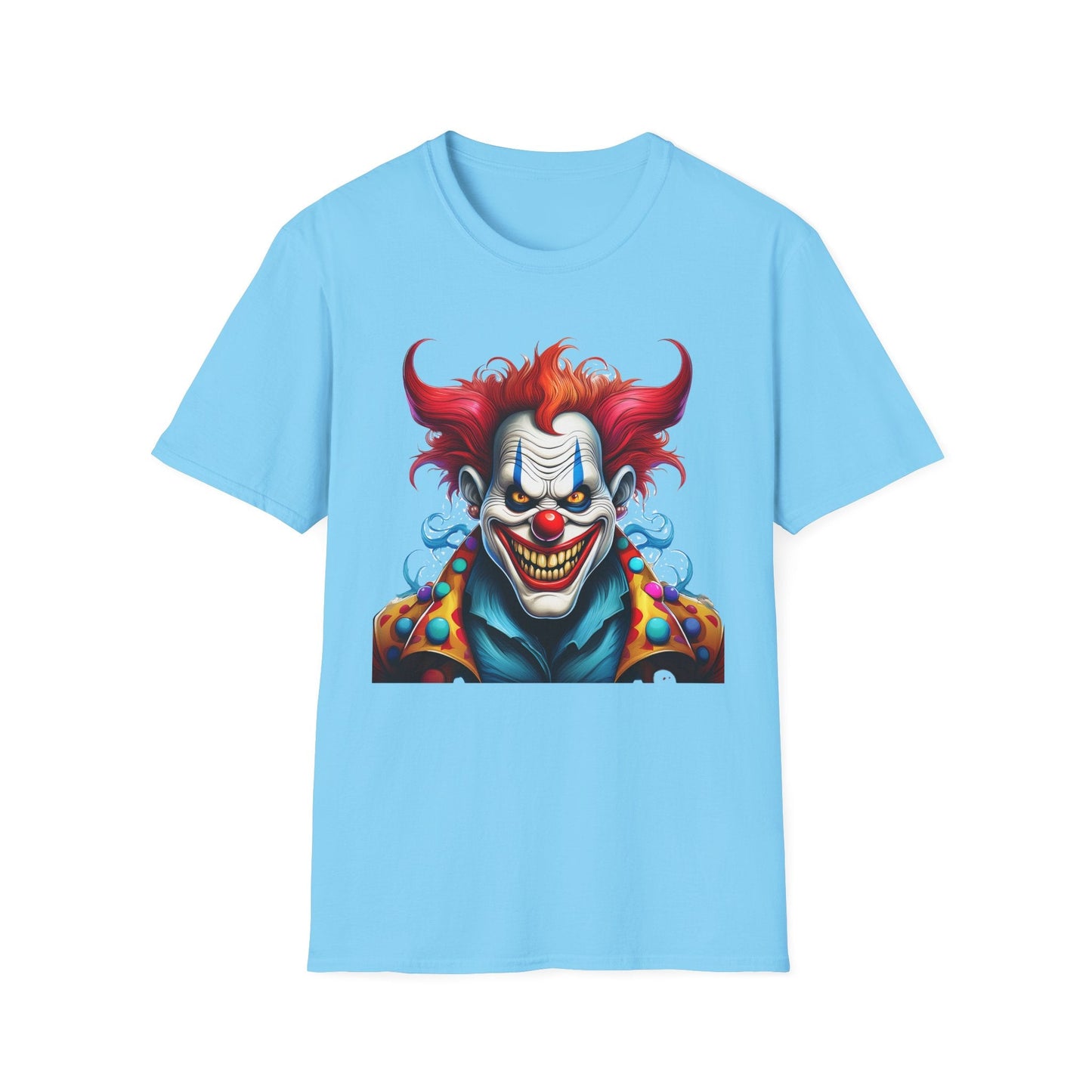 Clown Shirt Unisex Tee Circus Shirt Funny Man Shirt Scary Man Tee 100 Percent Cotton Gildan 64000