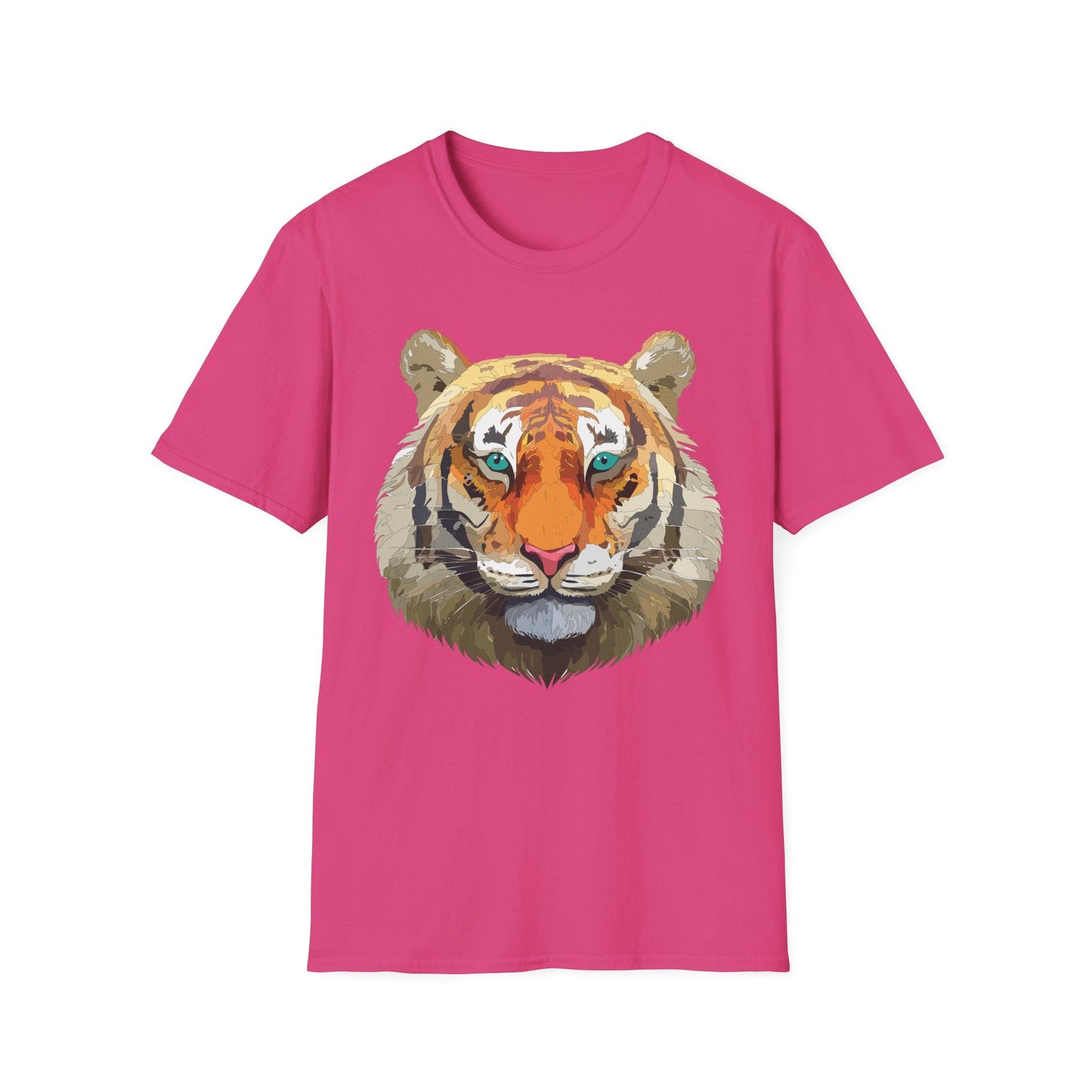 Tiger Shirt Unisex Animal Tee Gildan Softstyle 64000 Cotton Tee
