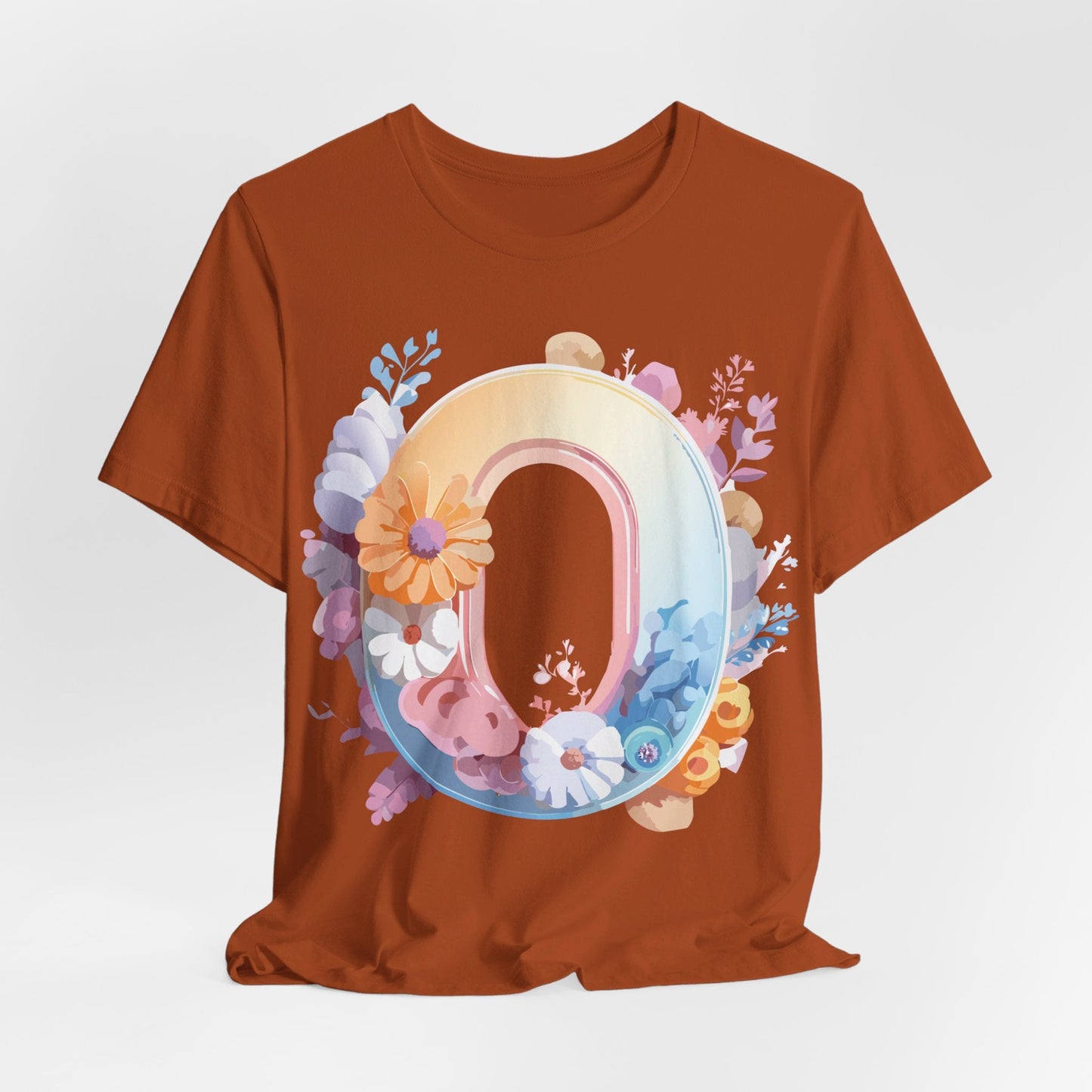 Letter O Shirt Unisex Graphic Tee Vintage Inspired Artwork By Adelpha Premium Short Sleeve