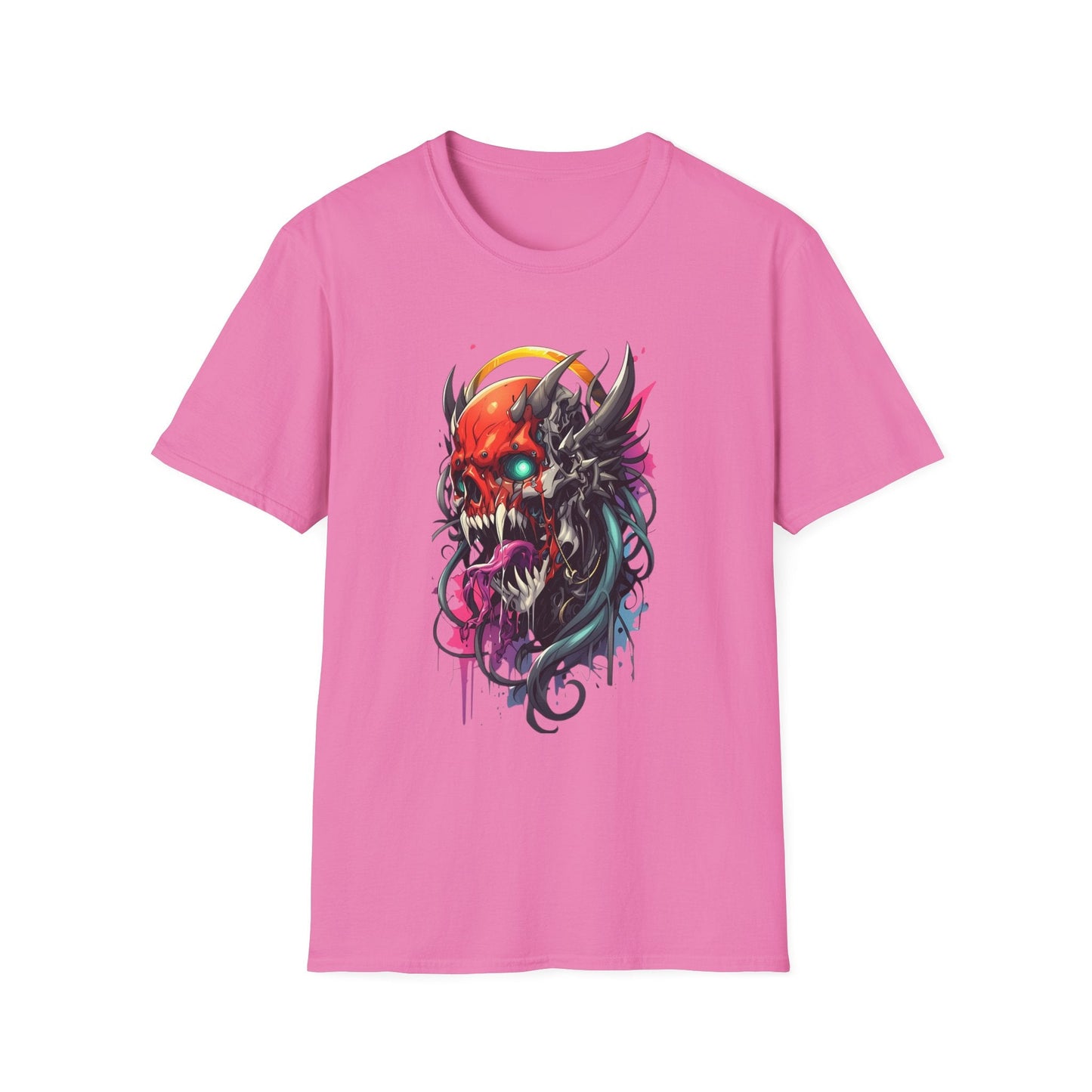 Skull Graphic Unisex Cotton T-shirt with Skeleton Artwork Design 28