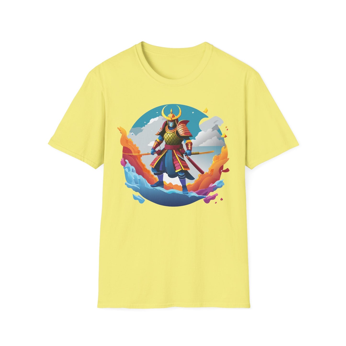 Samurai Shirt Unisex Gildan Softstyle 64000 Tee 100 Percent Ring Spun Cotton Lightweight