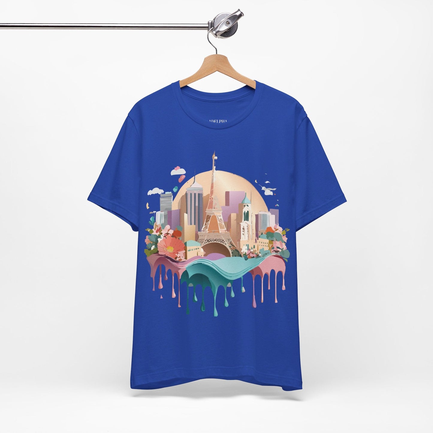 Adelpha Paris Graphic Tee Unisex Short Sleeve Shirt With Vintage Art Design Apparel