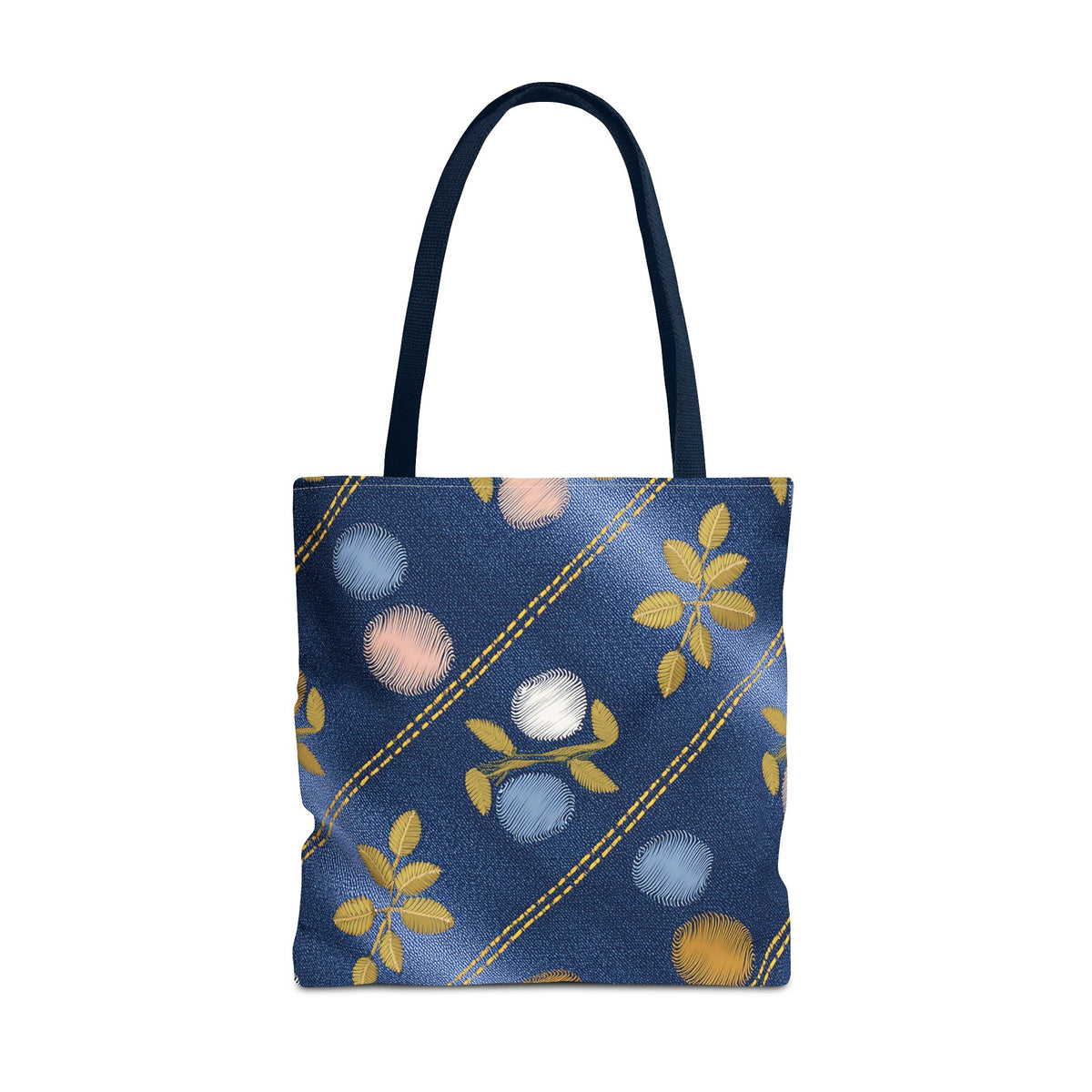Denim Fabric Imitation Print Unisex Canvas Bag Poly Spun 3 Sizes Tote Bag 122