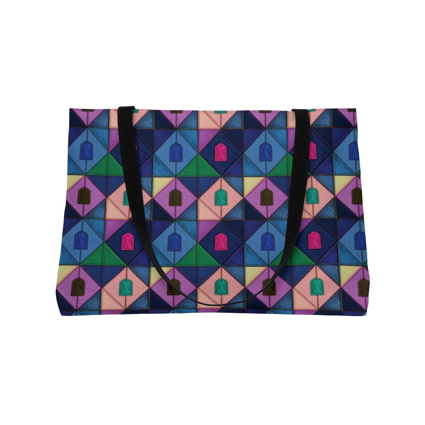 Denim Print Yoga Bag High-Quality 100% Spun Polyester 24x13 Canvas Gym Bag 31