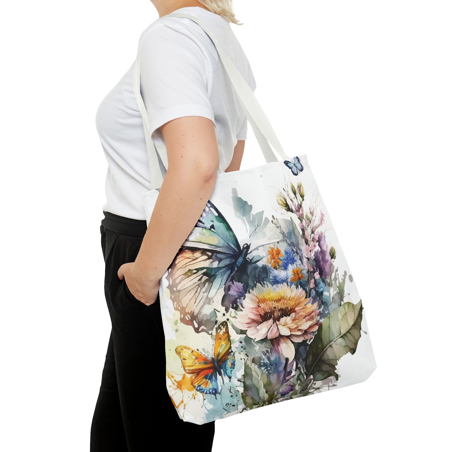 Canvas Bag with Butterfly Prints