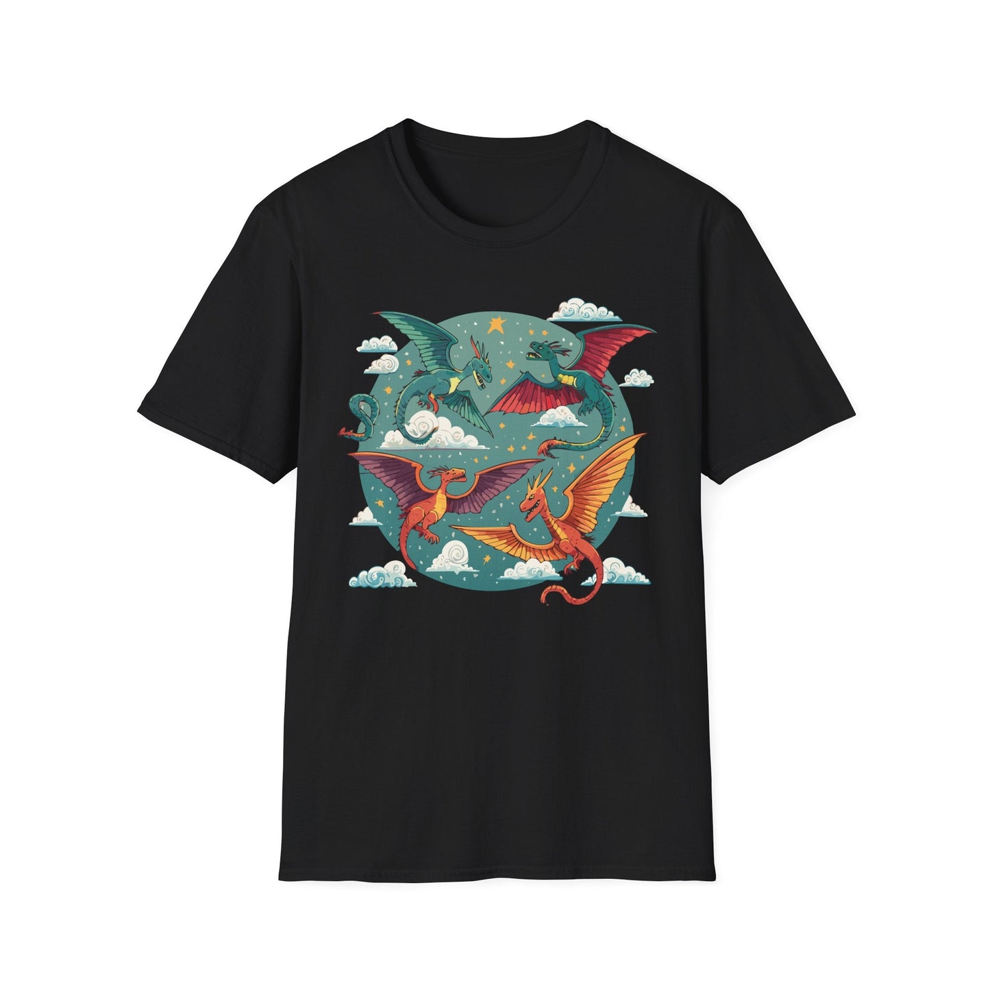 Dragon Graphic Unisex 100 Cotton Tee with Animal Artwork Design 15
