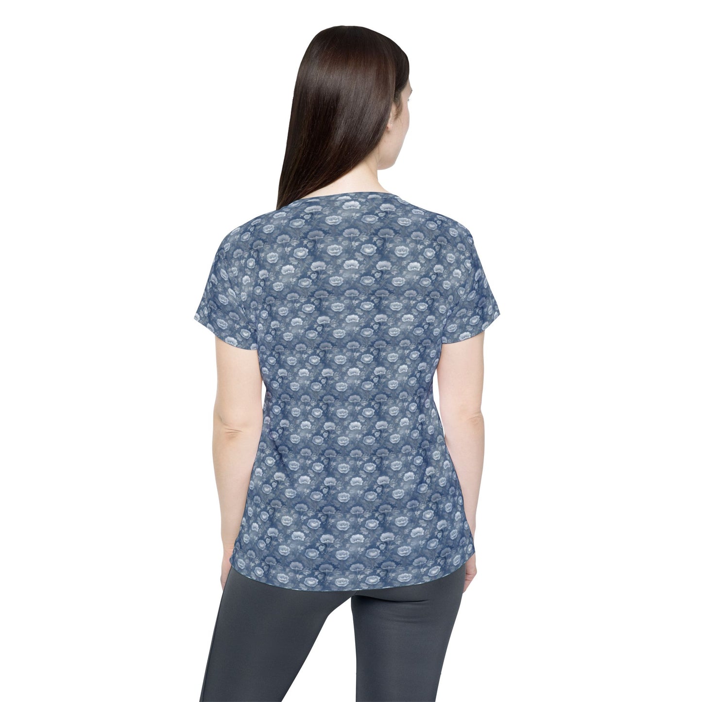 Women Poly T-Shirt with Floral Print