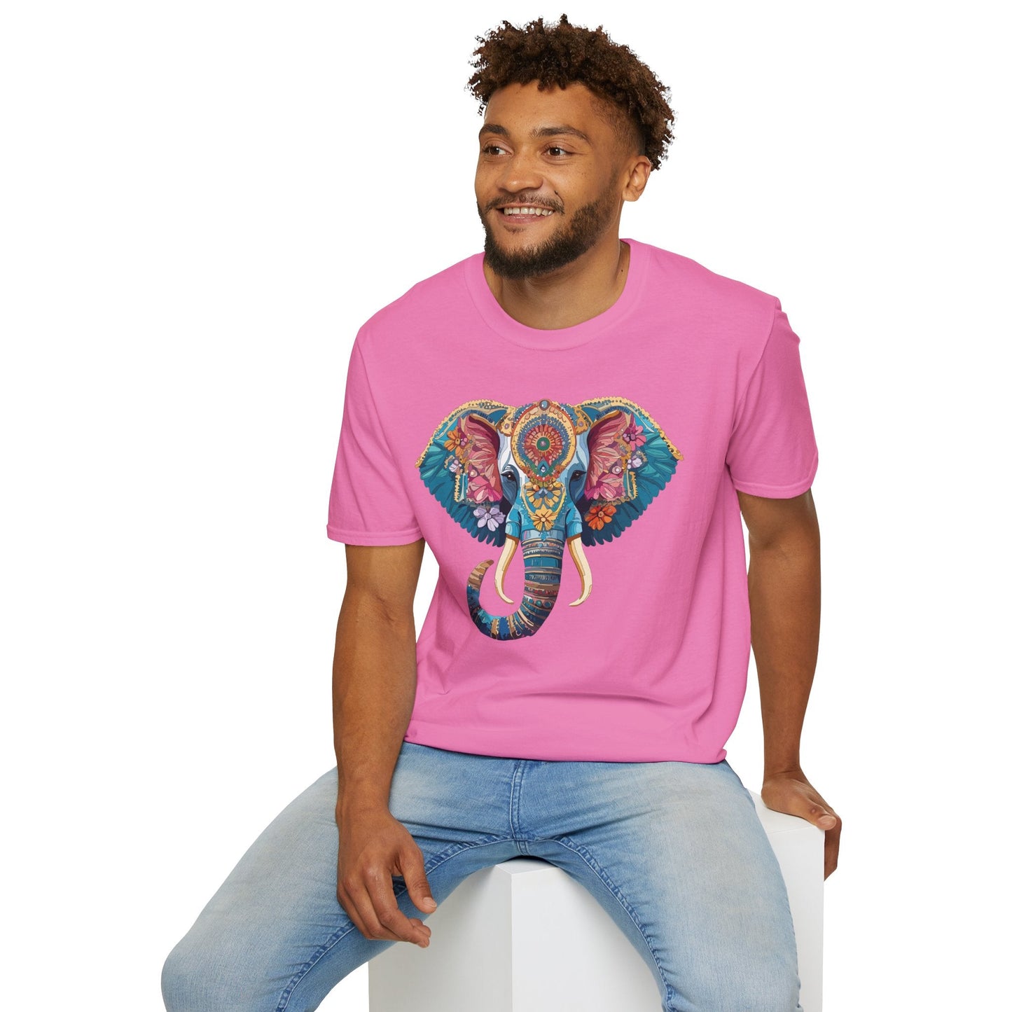 Unisex Elephant Graphic T Shirt Cartoon Elephant Tee Gildan Softstyle 64000 Premium Cotton