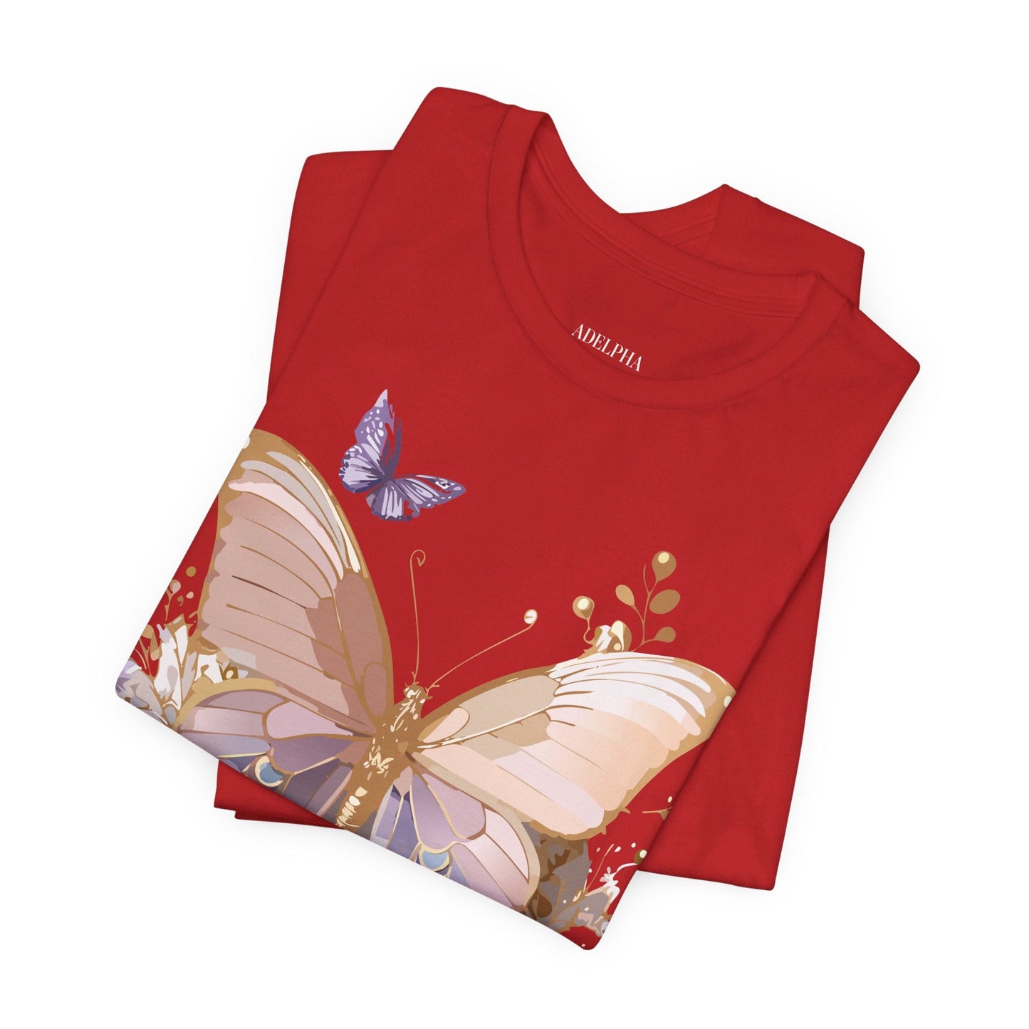 Butterfly Graphic Tee From Adelpha Unisex Short Sleeve Vintage Artwork