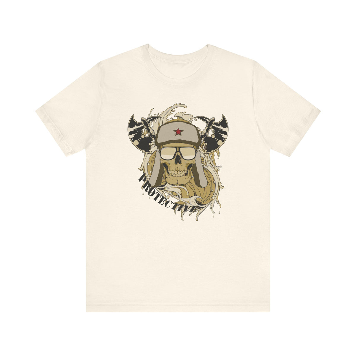 Viking Skull Graphic with Horned Helmet T-Shirt Captain Design Unisex Cotton Tee Art-41