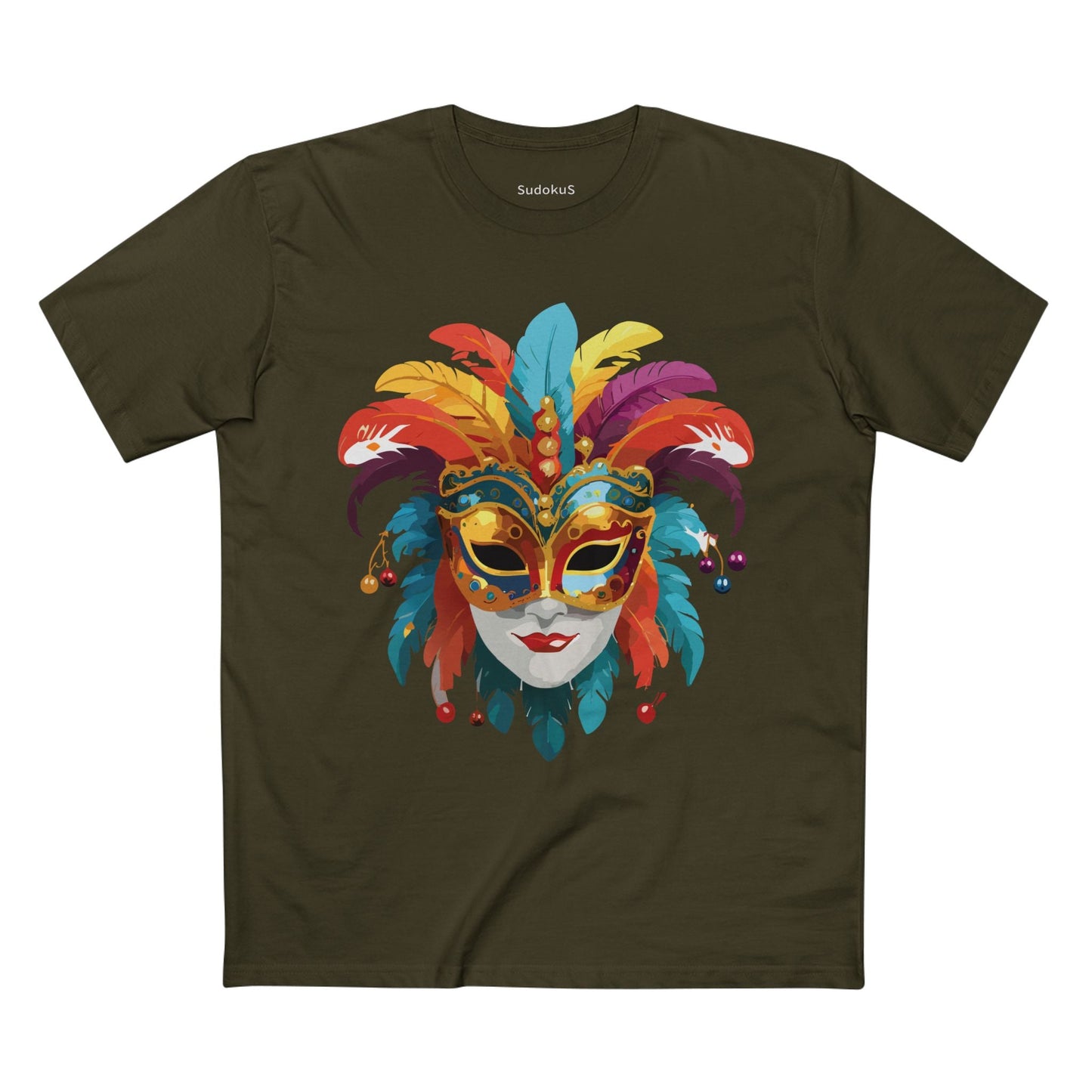 Mask Graphic Unisex 100 Cotton Staple Tee 10