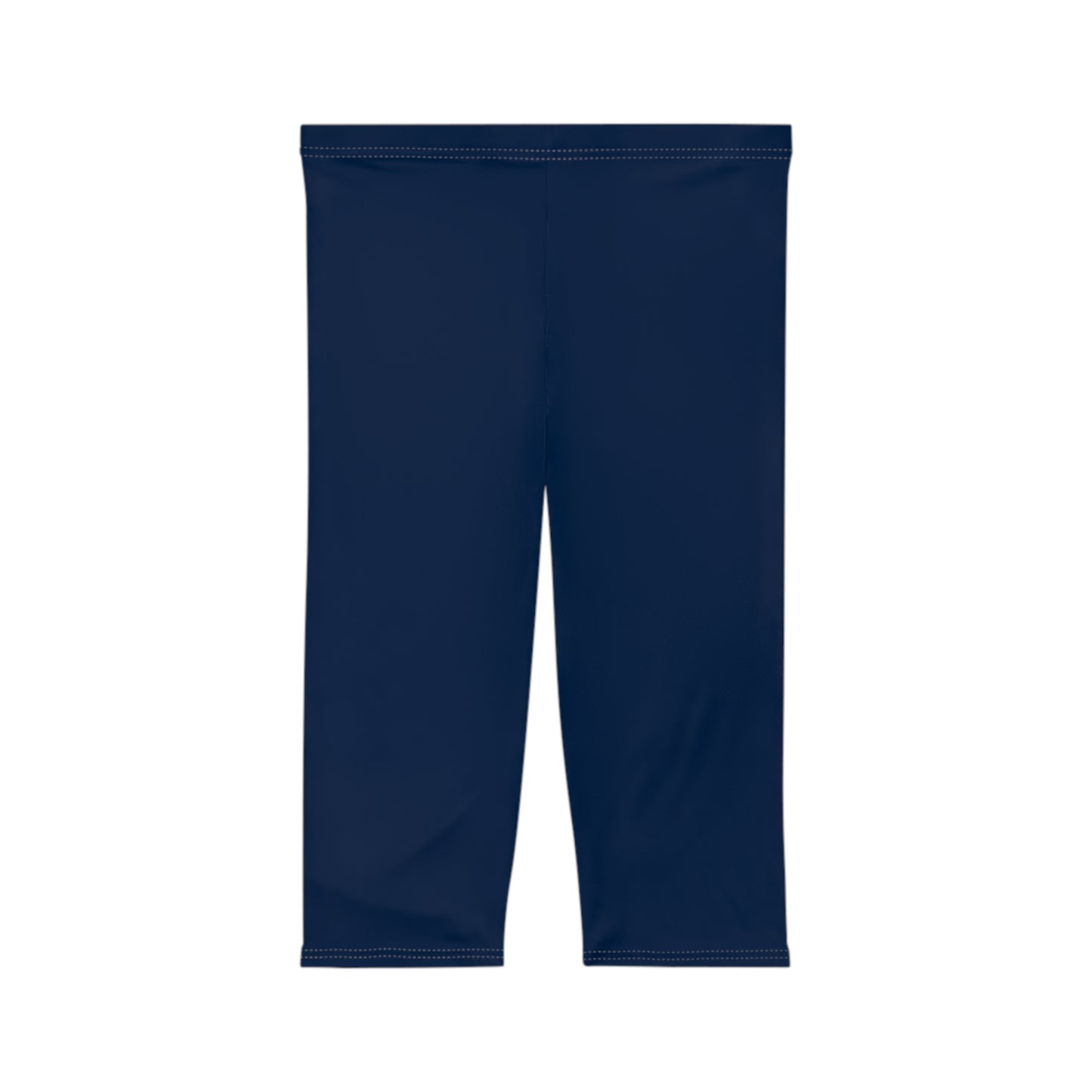 Prussian Blue Color Women's Brushed Suede Poly Span Casual Capri Leggings XS-2XL