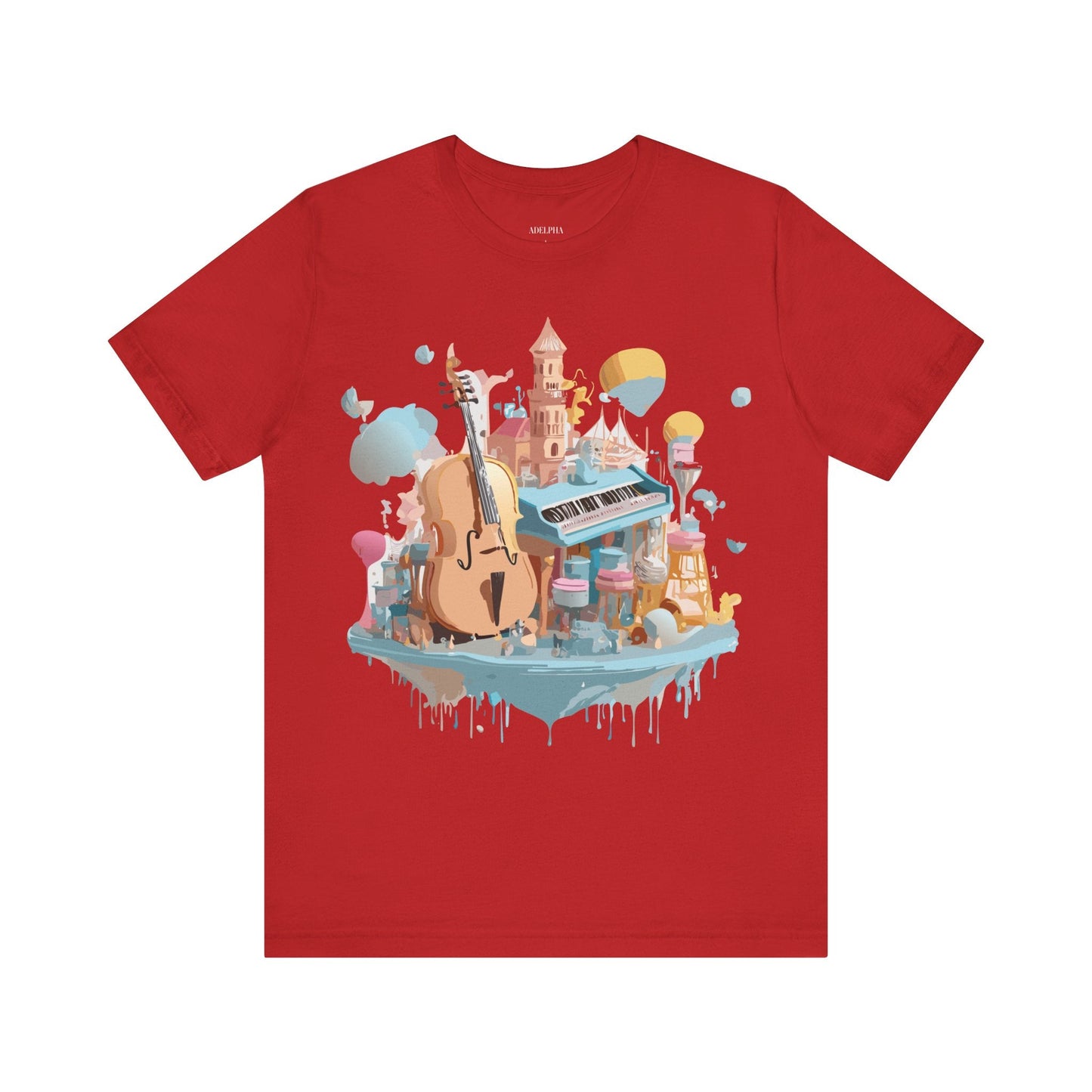 Music Graphic Tee Unisex Vintage Art Design By Adelpha Premium Short Sleeve T Shirt