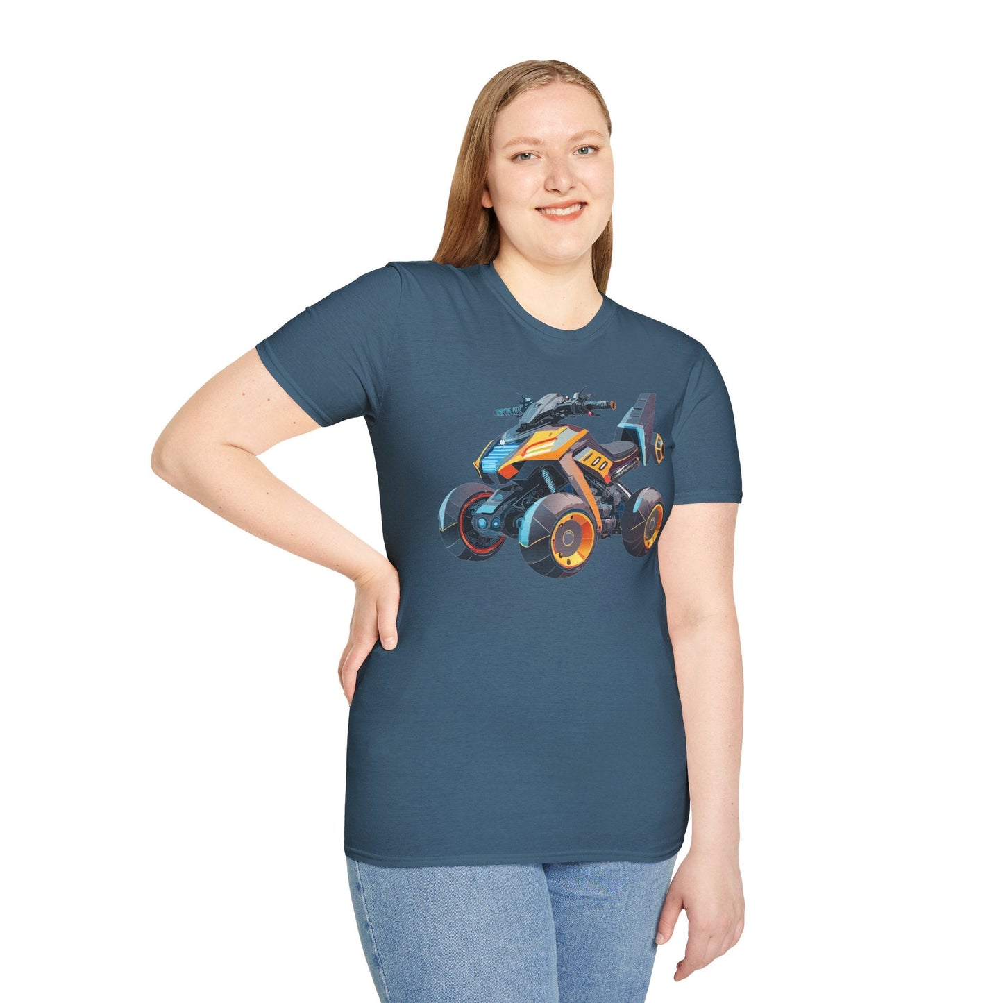 Unisex Bike T Shirt Moto Shirt With Motorcycle Design MTB Tee For Riders One Hundred Percent Cotton