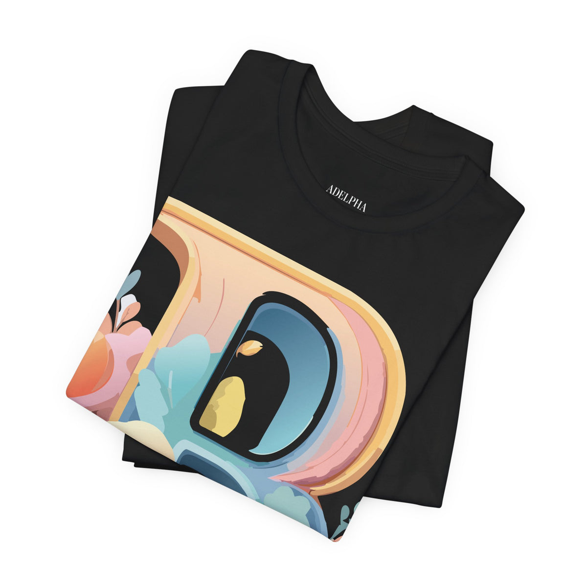 Letter B Graphic Unisex Cotton Bella+Canvas Tee with Art Letter Design